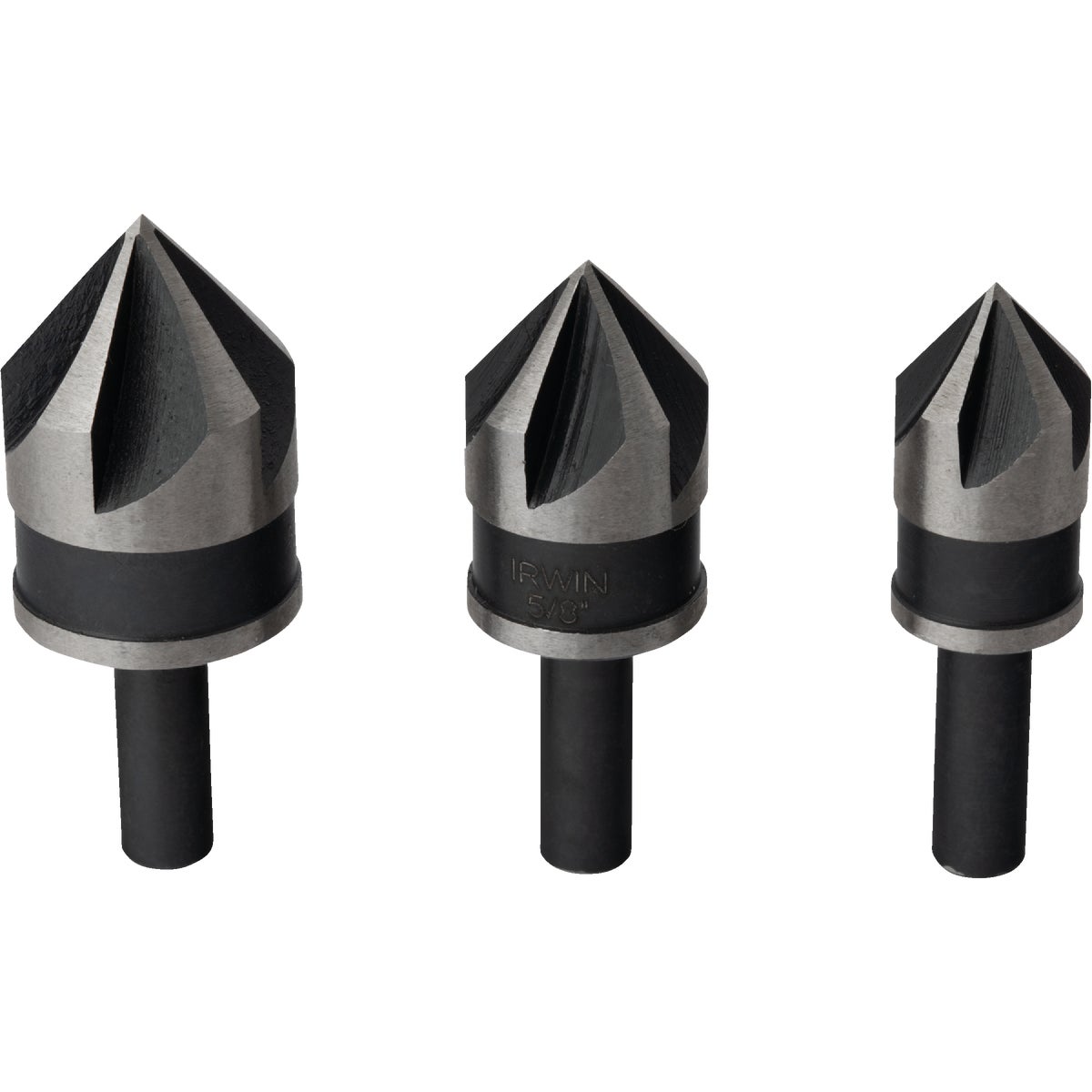 Irwin 3-Piece HSS Black Oxide Metal Countersink Bit Set Image 1