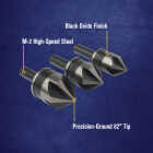 Irwin 3-Piece HSS Black Oxide Metal Countersink Bit Set Image 2
