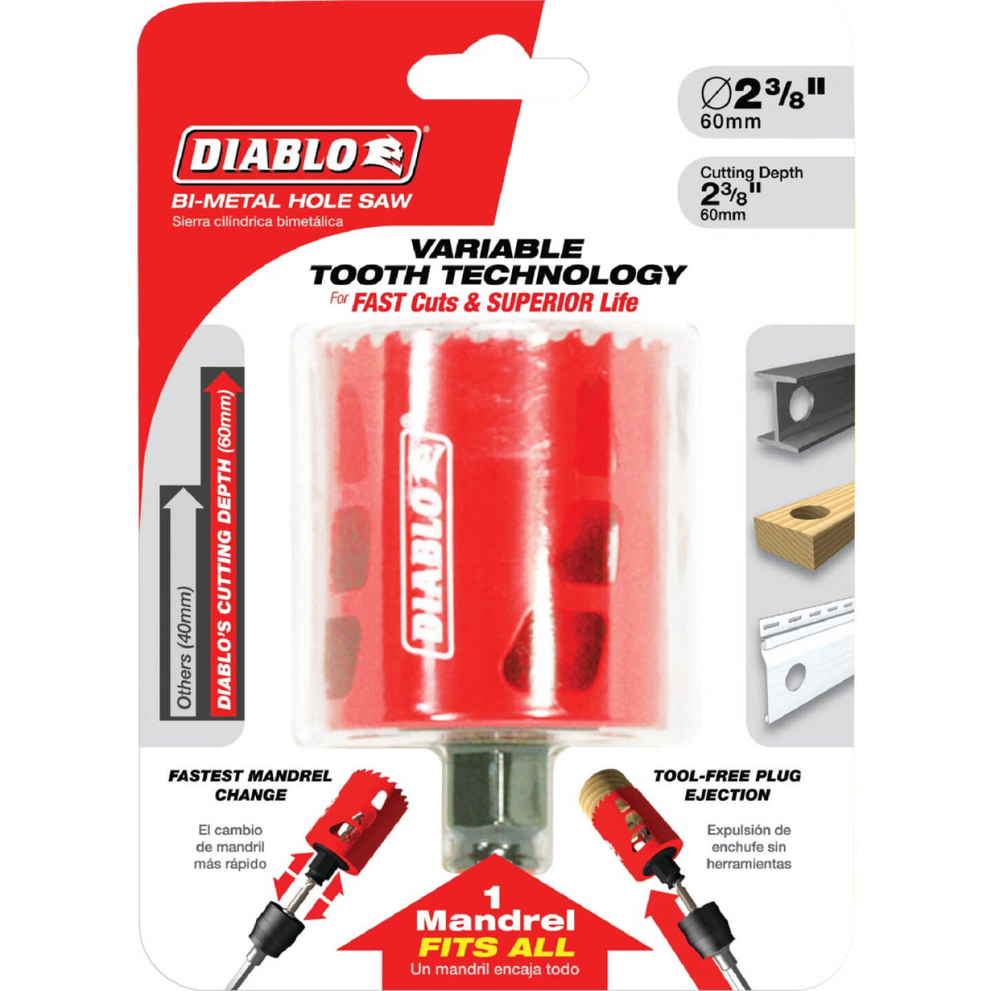 Diablo 2-3/8 In. Bi-Metal Hole Saw Image 2