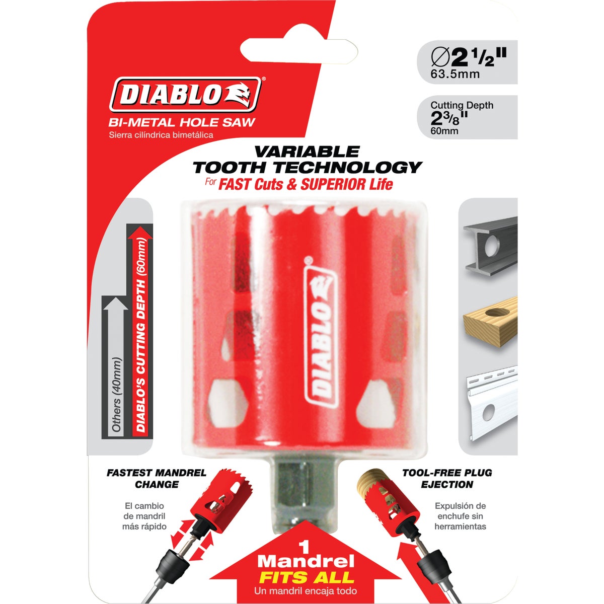 Diablo 2-1/2 In. Bi-Metal Hole Saw Image 2