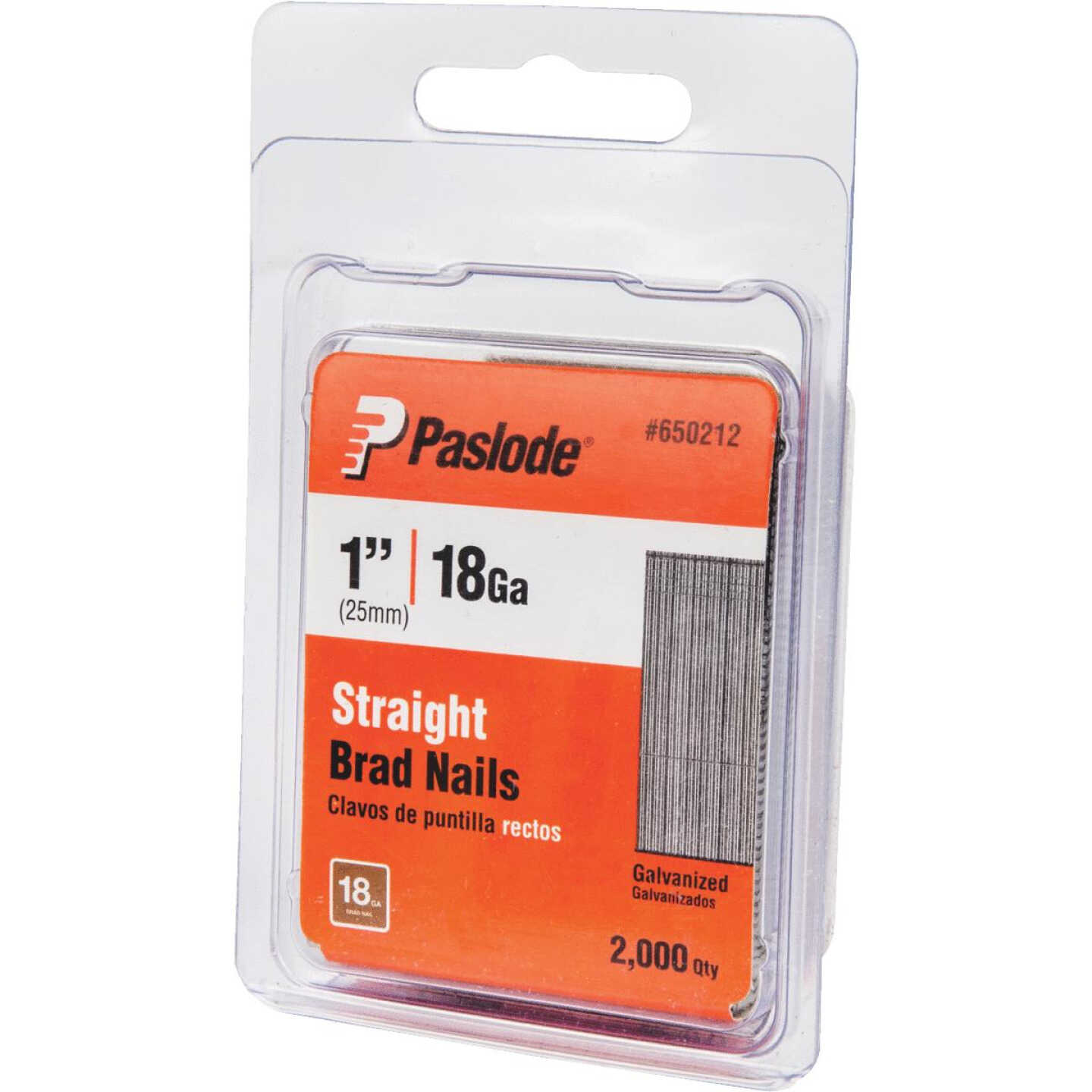 Paslode 18-Gauge Galvanized Brad Nail, 1 In. (2000-Pack) Image 1