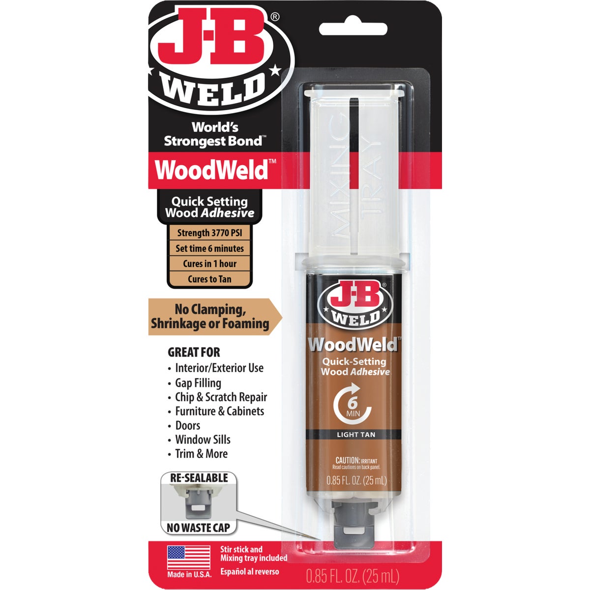 J-B Weld 0.85 Oz. WoodWeld Epoxy, Syringe