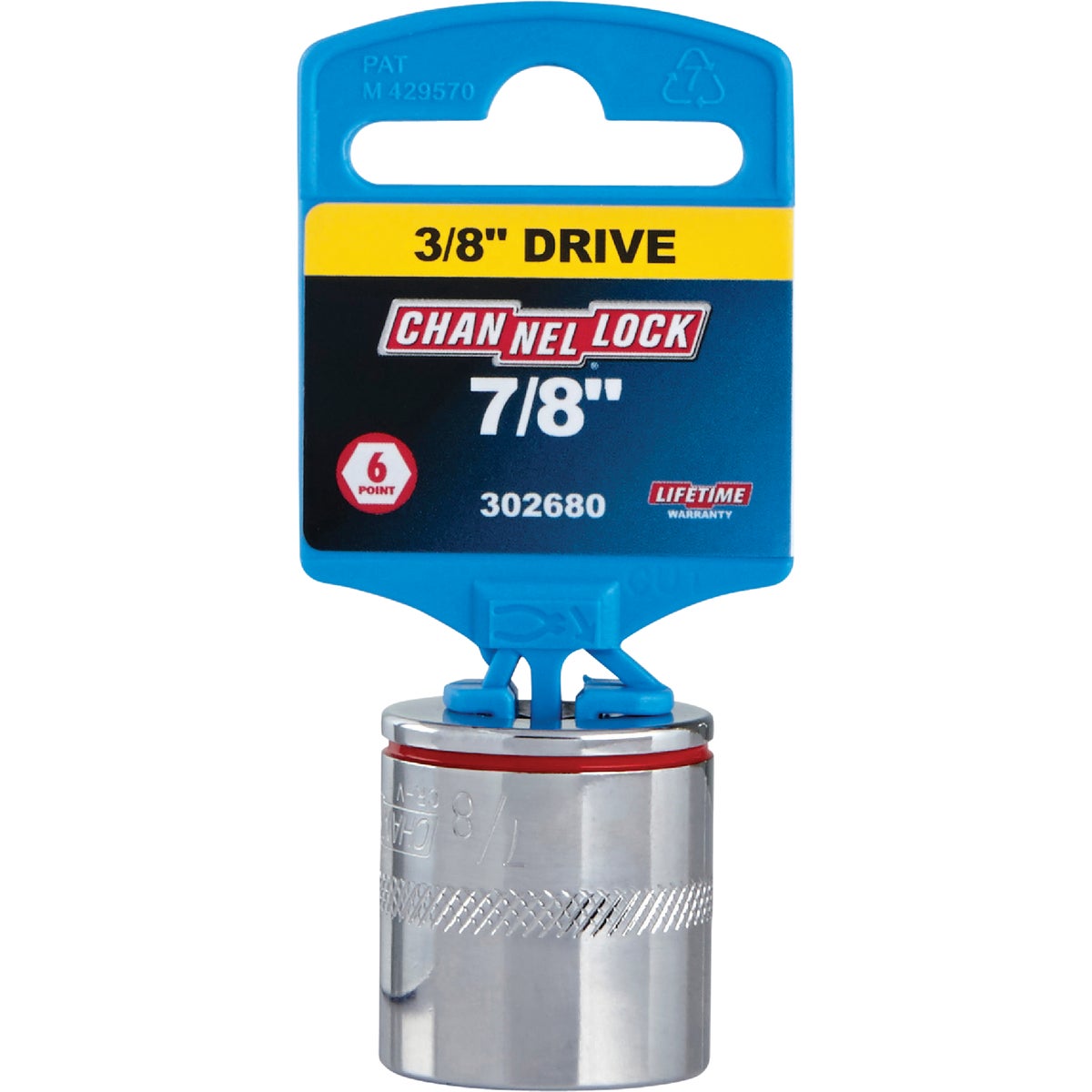 Channellock 3/8 In. Drive 7/8 In. 6-Point Shallow Standard Socket Image 2