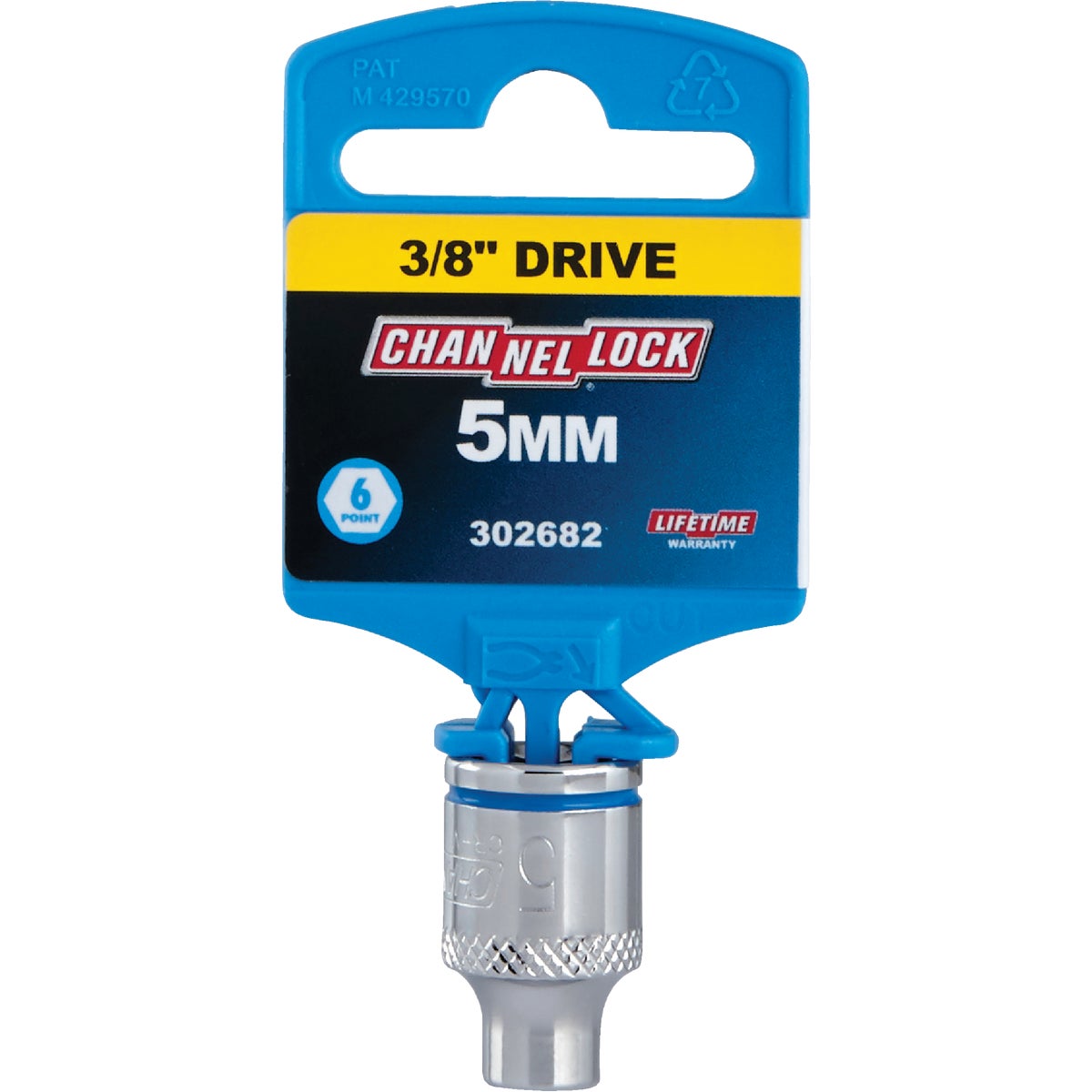 Channellock 3/8 In. Drive 5 mm 6-Point Shallow Metric Socket Image 2