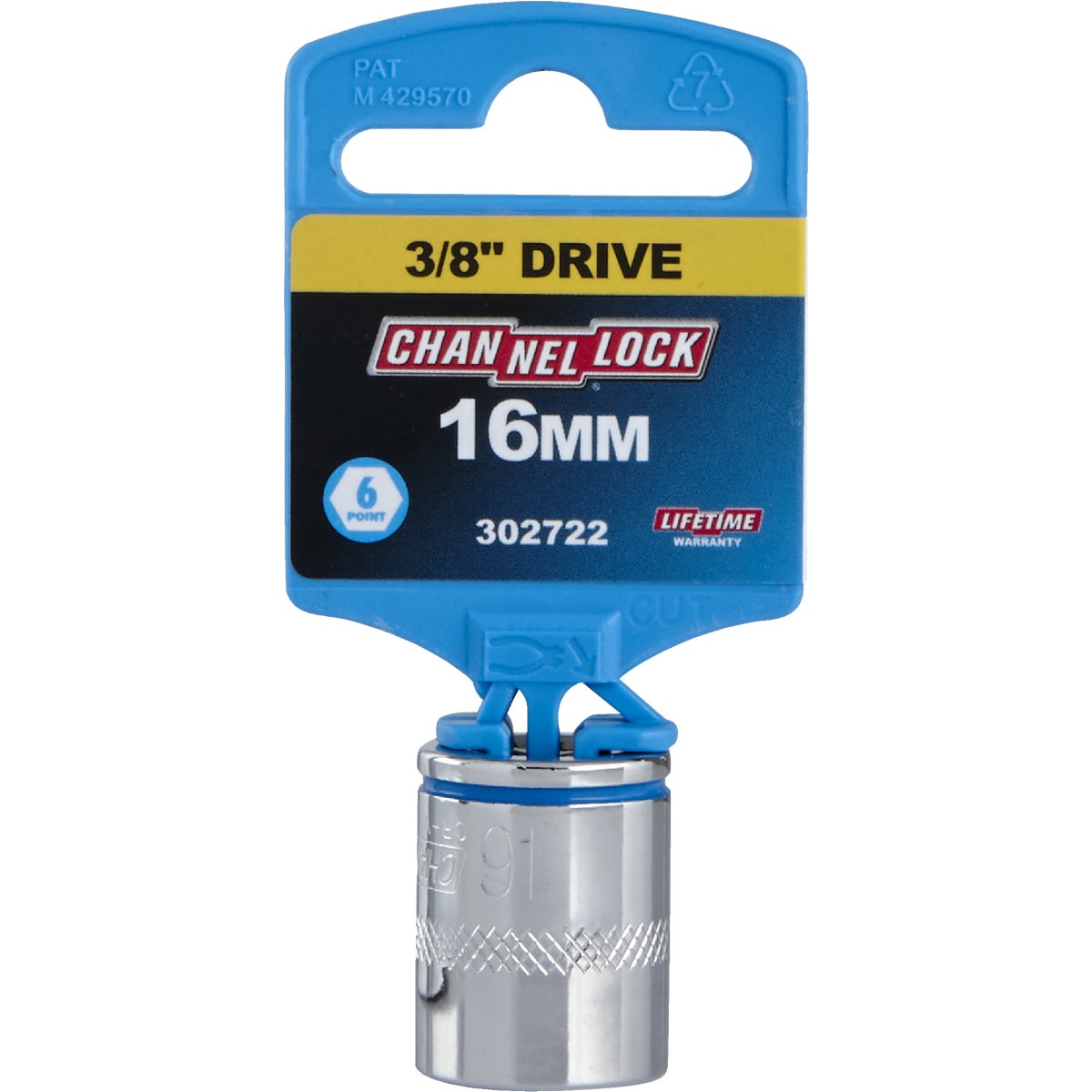 Channellock 3/8 In. Drive 16 mm 6-Point Shallow Metric Socket Image 2