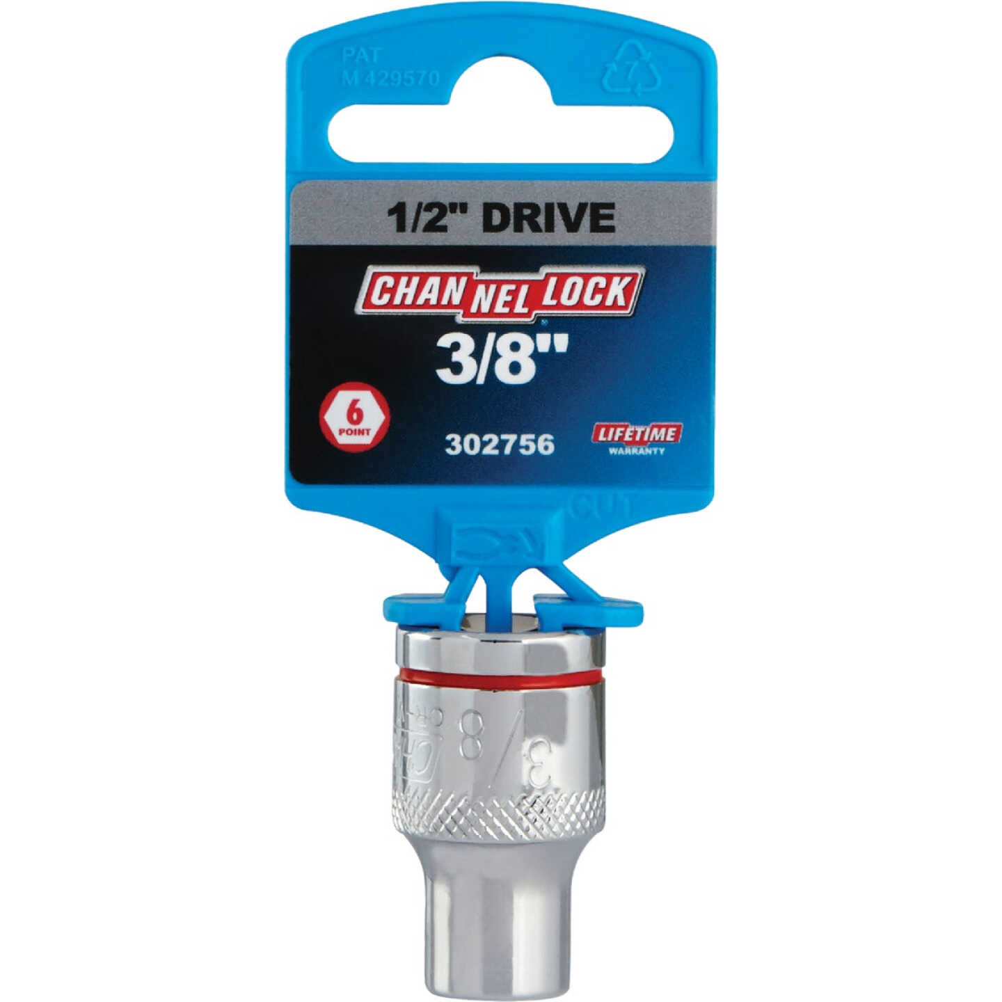 Channellock 1/2 In. Drive 3/8 In. 6-Point Shallow Standard Socket Image 2