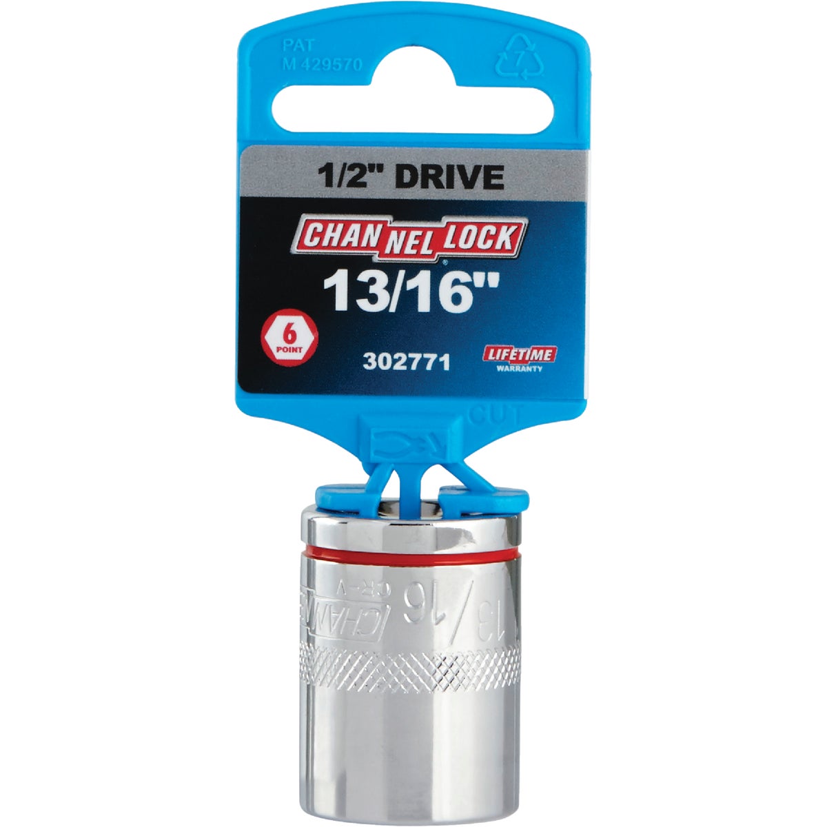 Channellock 1/2 In. Drive 13/16 In. 6-Point Shallow Standard Socket Image 2