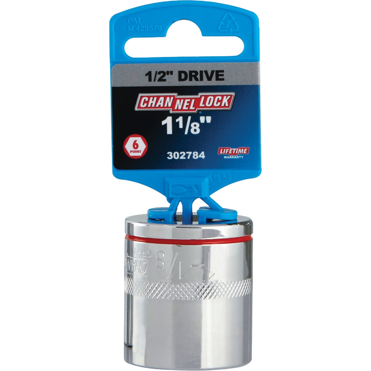 Channellock 1/2 In. Drive 1-1/8 In. 6-Point Shallow Standard Socket Image 2