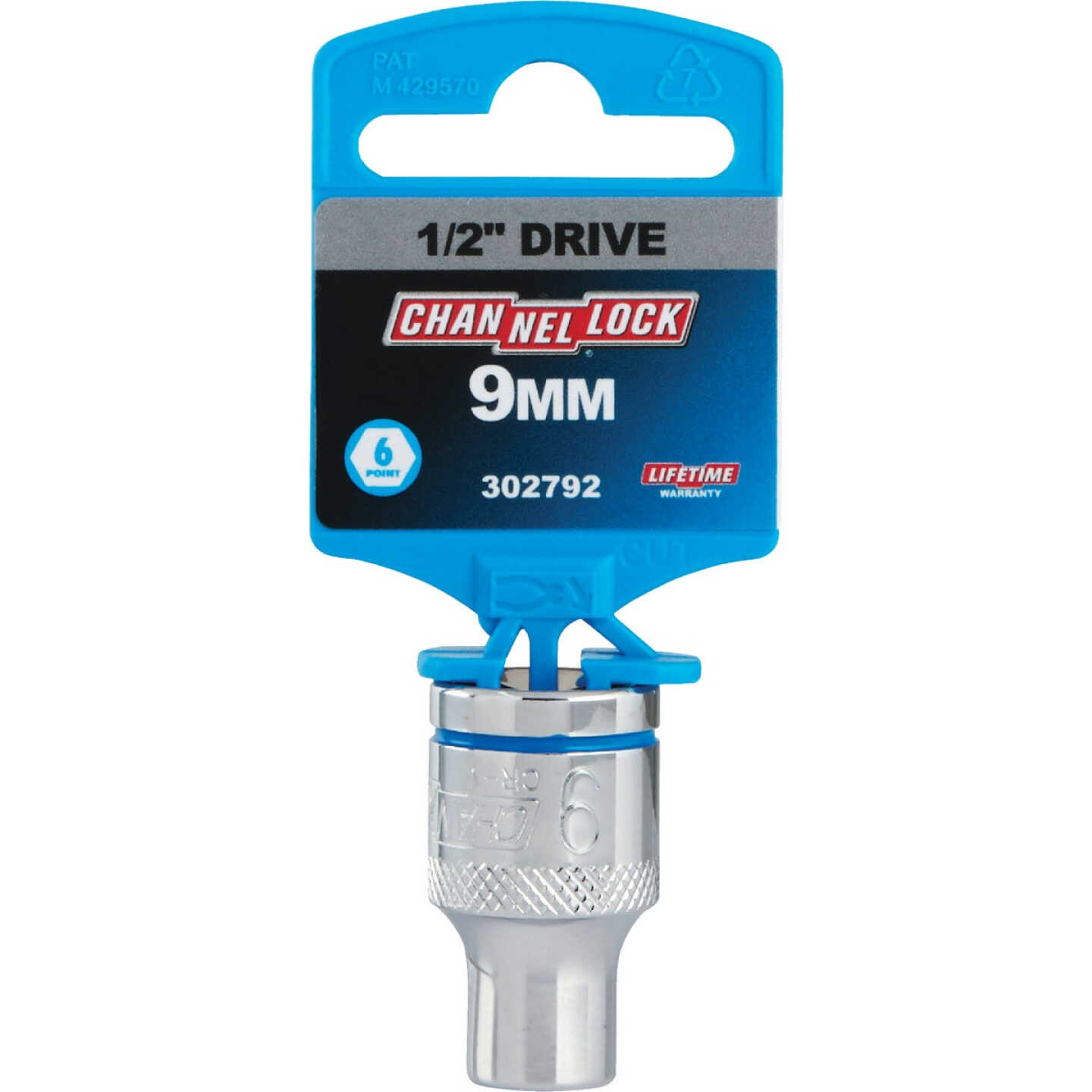 Channellock 1/2 In. Drive 9 mm 6-Point Shallow Metric Socket Image 2