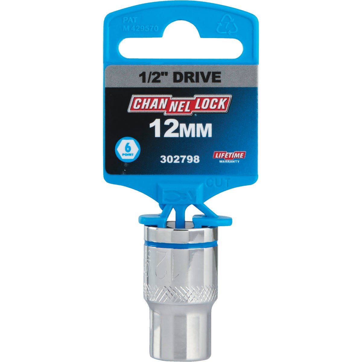Channellock 1/2 In. Drive 12 mm 6-Point Shallow Metric Socket Image 2