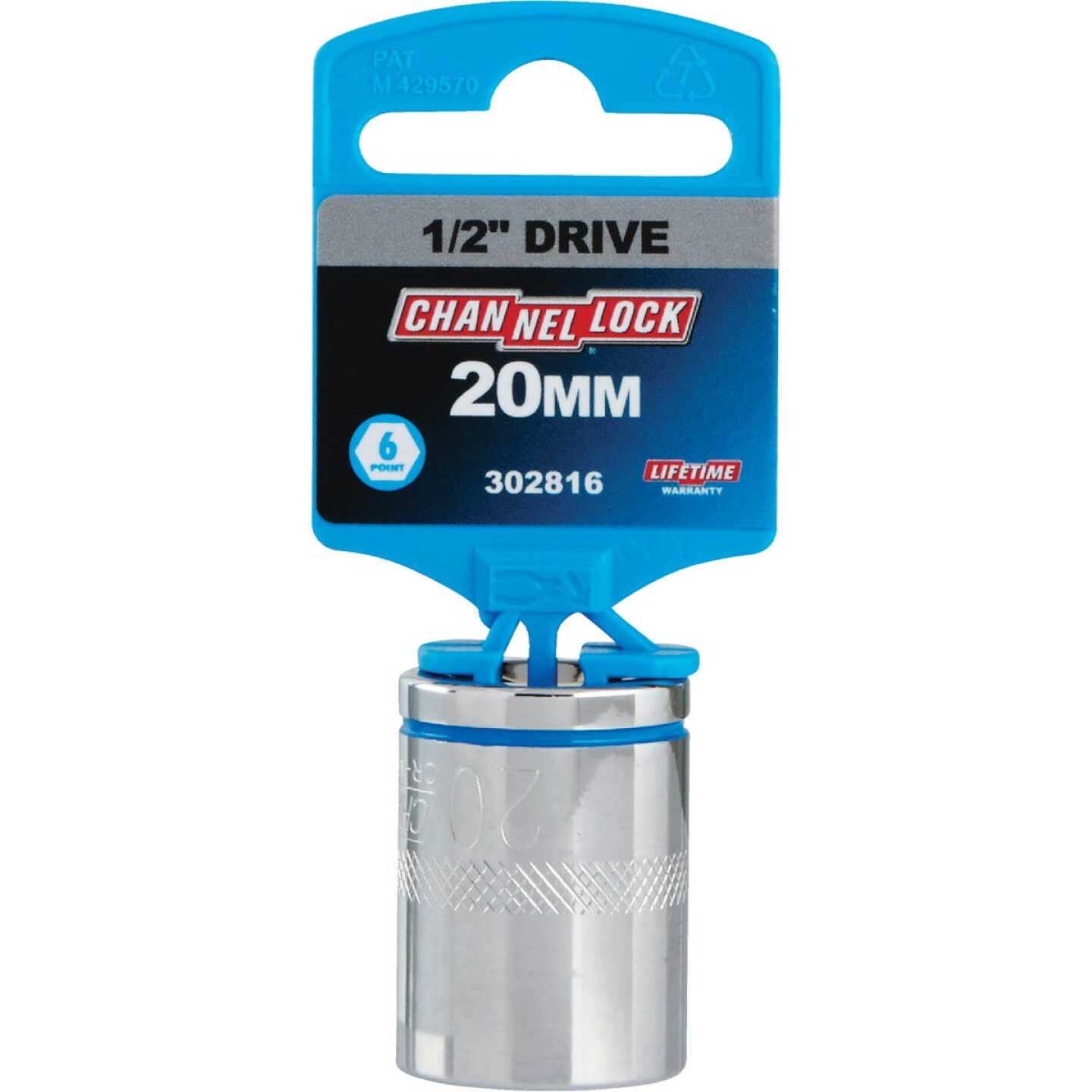 Channellock 1/2 In. Drive 20 mm 6-Point Shallow Metric Socket Image 2