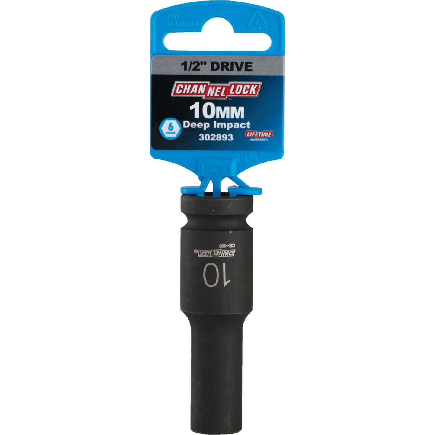 Channellock 1/2 In. Drive 10 mm 6-Point Deep Metric Impact Socket Image 2