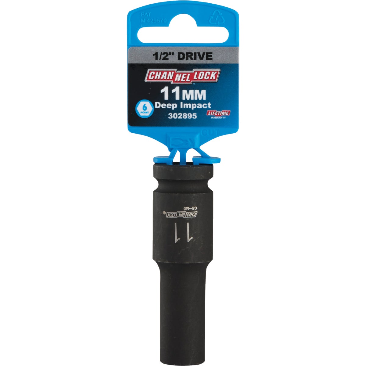 Channellock 1/2 In. Drive 11 mm 6-Point Deep Metric Impact Socket Image 2