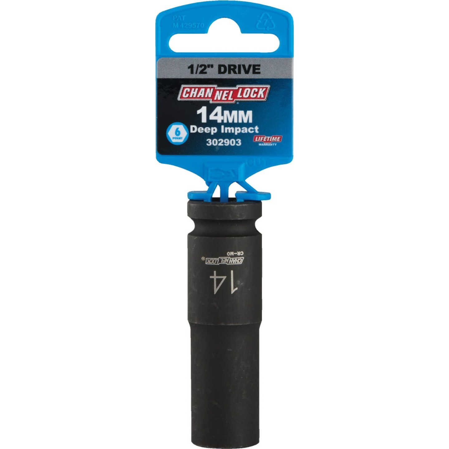 Channellock 1/2 In. Drive 14 mm 6-Point Deep Metric Impact Socket Image 2