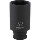 Channellock 1/2 In. Drive 32 mm 6-Point Deep Metric Impact Socket Image 1