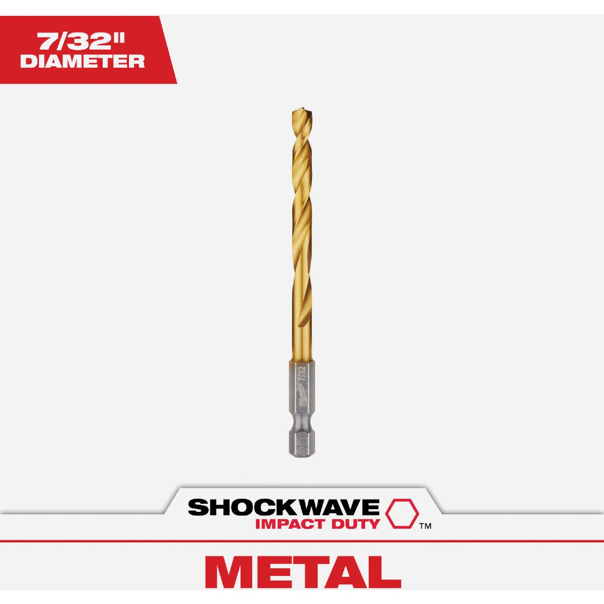 Milwaukee SHOCKWAVE Impact Duty 7/32 In. Titanium Hex Shank Drill Bit Image 1
