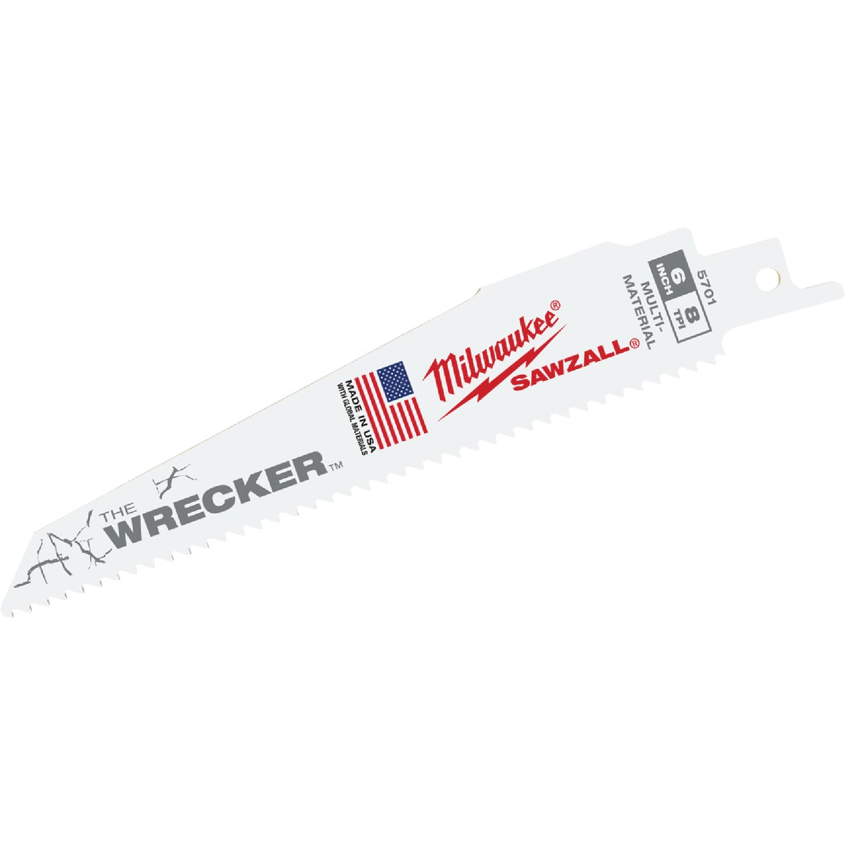 Milwaukee SAWZALL The WRECKER 6 In. 7/11 TPI Multi-Material Demolition Reciprocating Saw Blade (25-Pack) Image 1