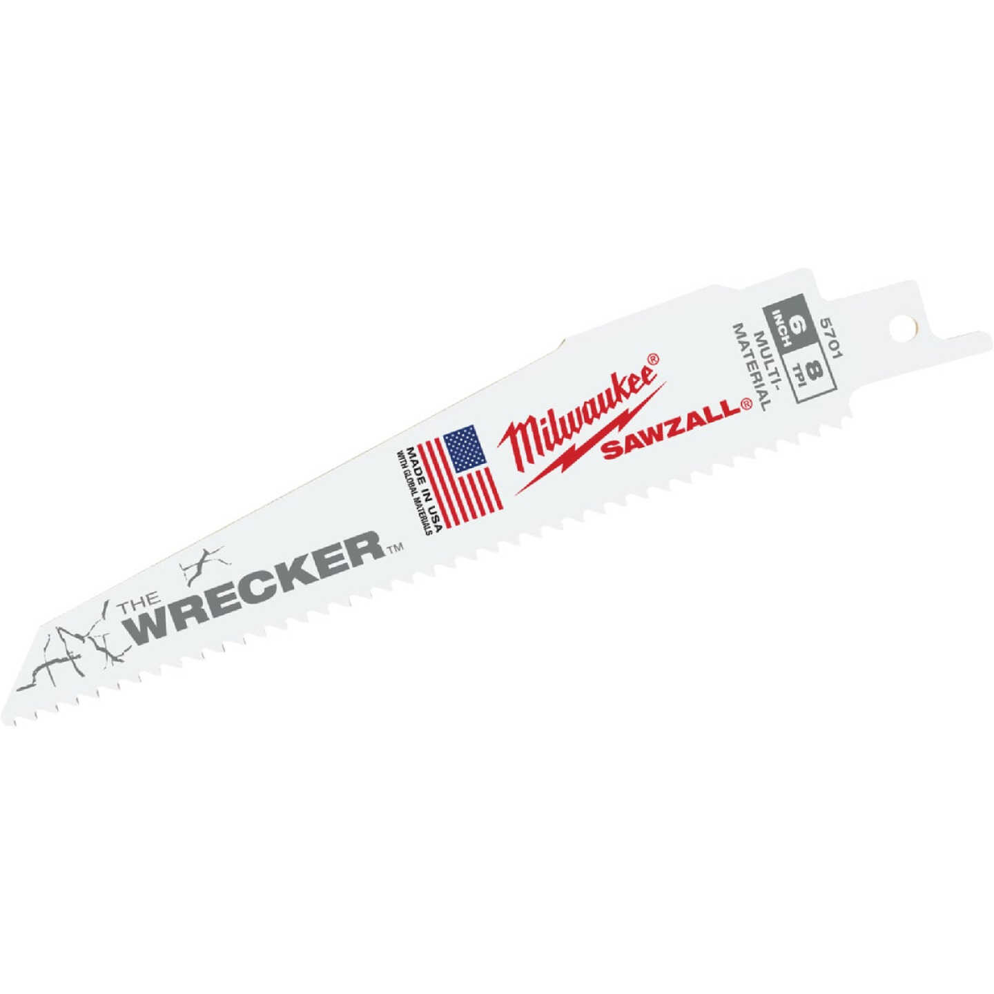 Milwaukee SAWZALL The WRECKER 6 In. 7/11 TPI Multi-Material Demolition Reciprocating Saw Blade (25-Pack) Image 1