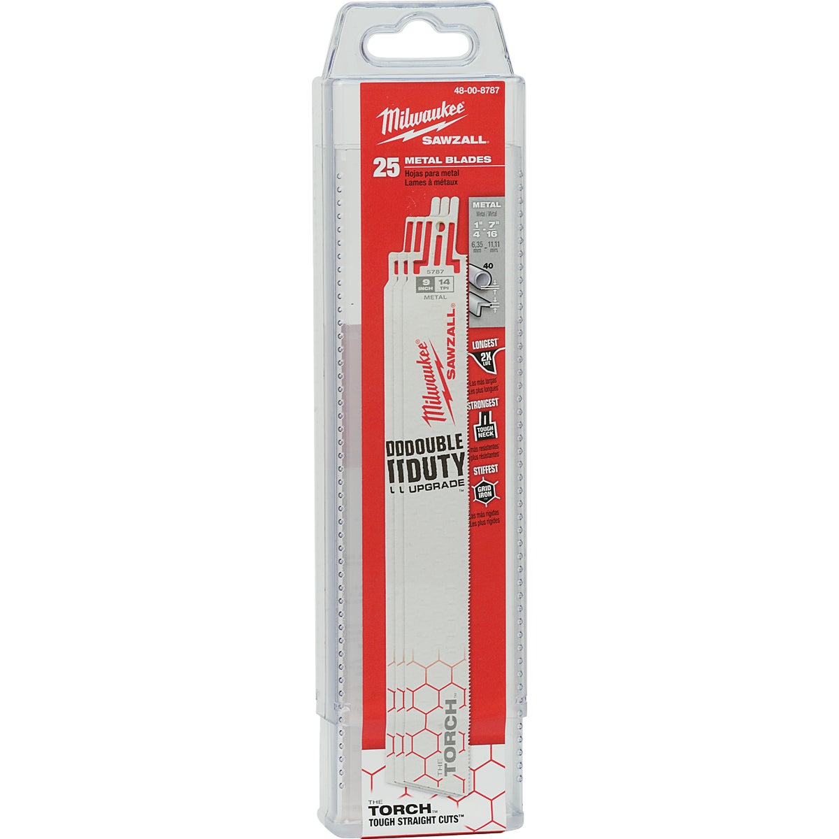 Milwaukee SAWZALL The TORCH 9 In. 14 TPI Metal Demolition Reciprocating Saw Blade (25-Pack) Image 1