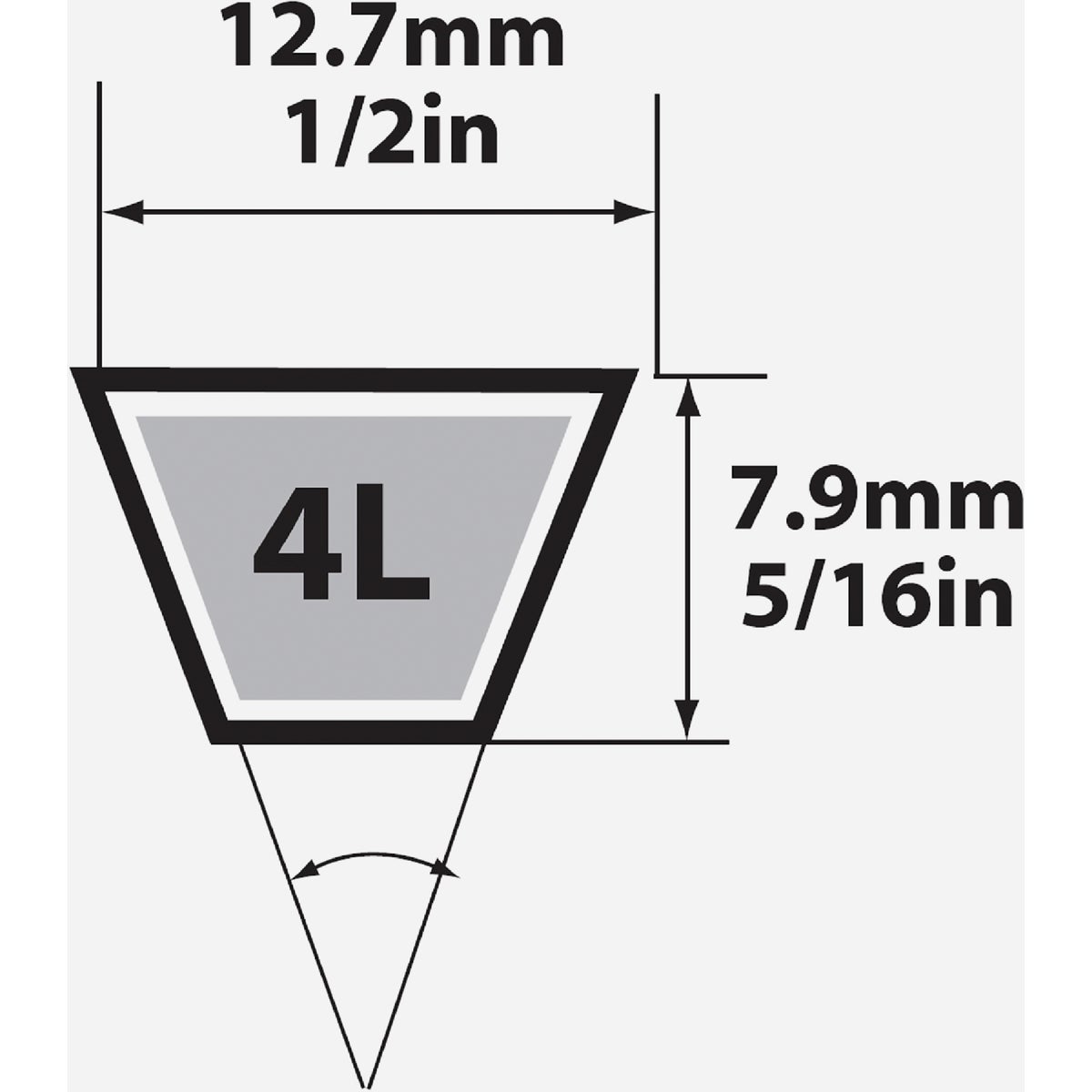 Mitsuboshi Fractional Horsepower 4L Type, 1/2 In. x 95 In. Image 2