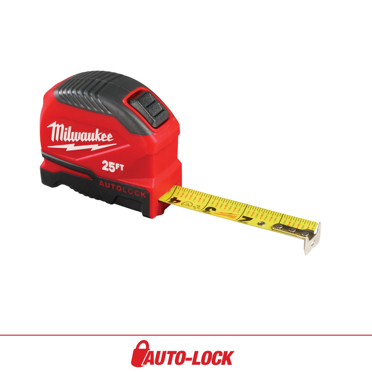 Milwaukee 25 Ft. Compact Auto Lock Tape Measure Image 2