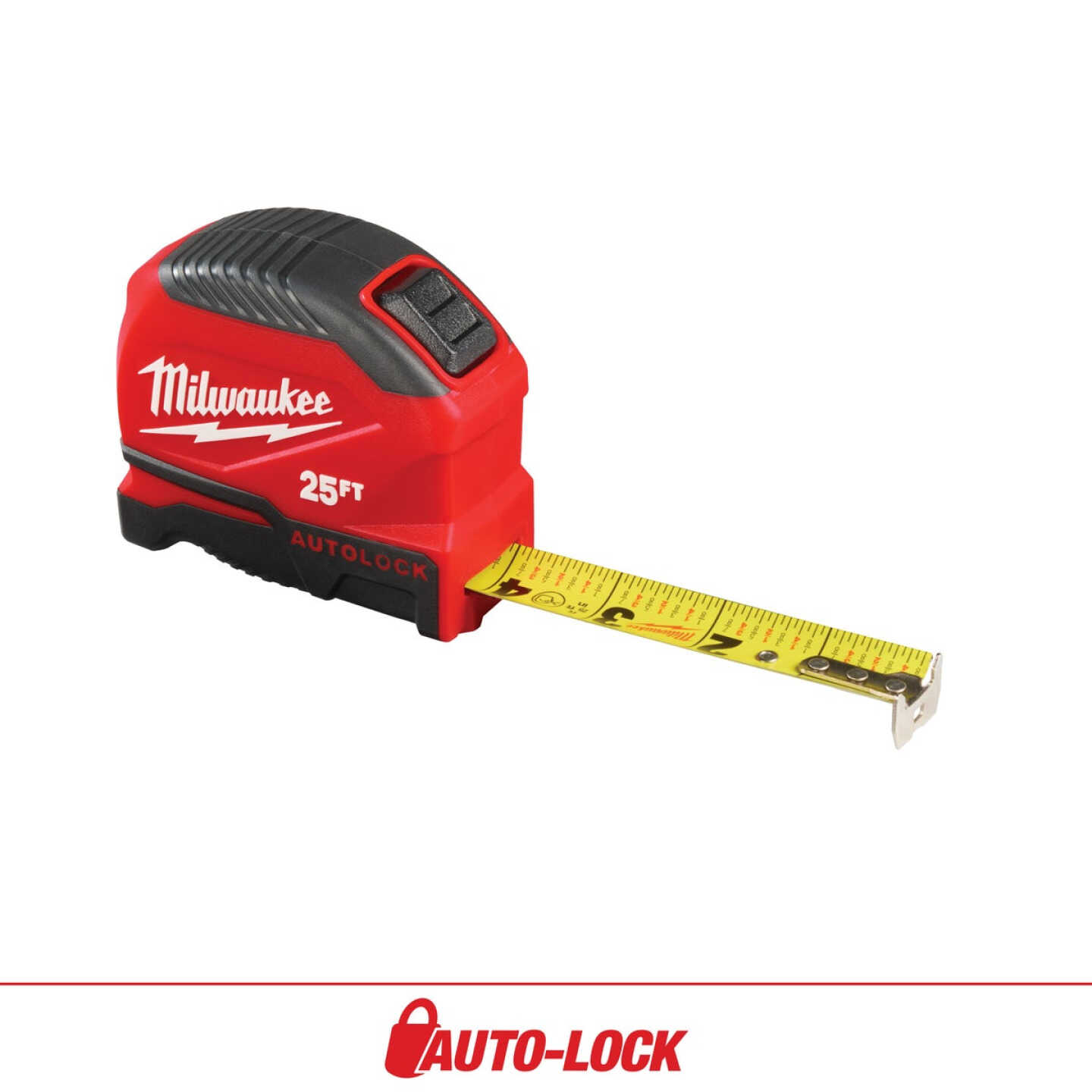 Milwaukee 25 Ft. Compact Auto Lock Tape Measure Image 2