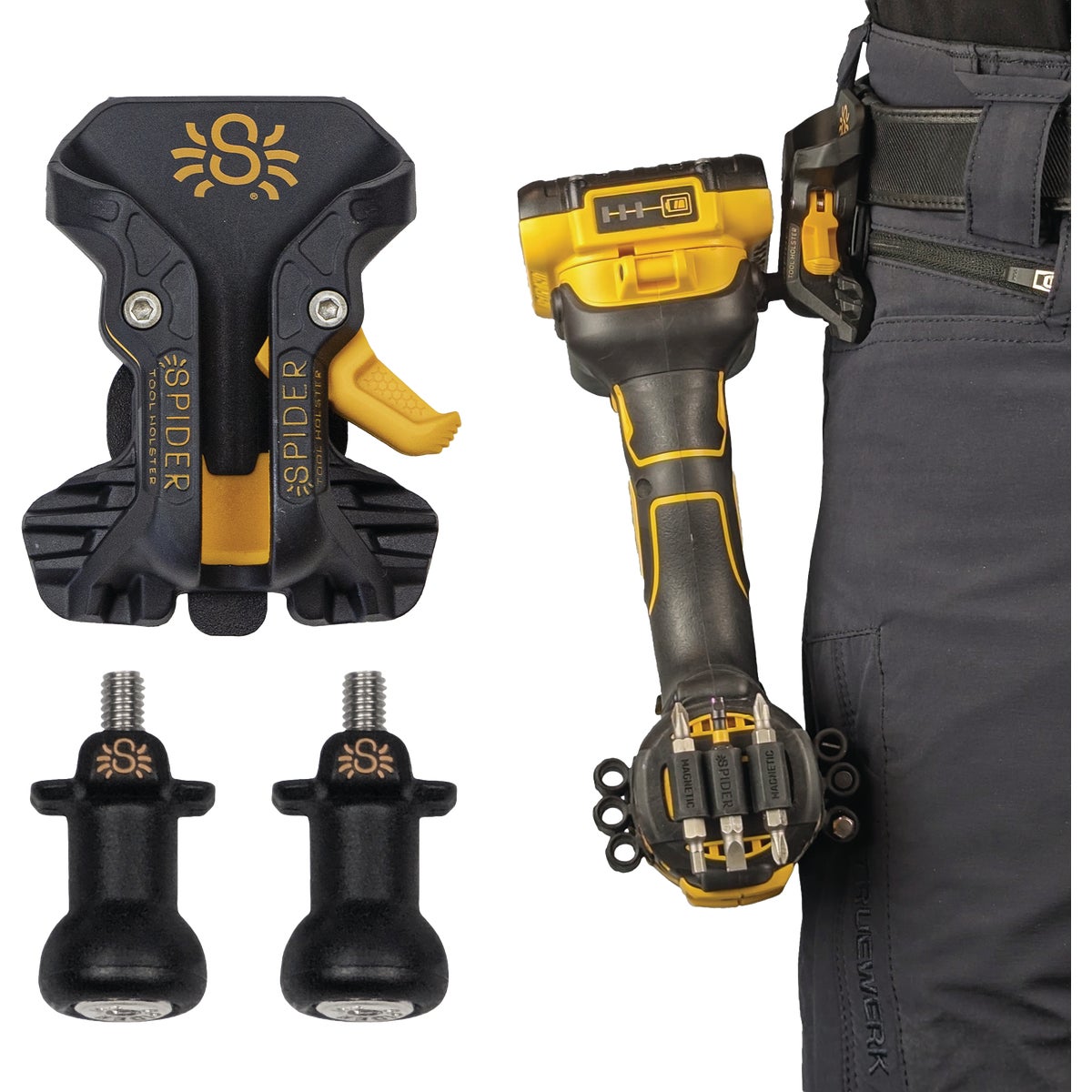 Spider Tool Holster Pro Holster Kit with (2) Drill Pins