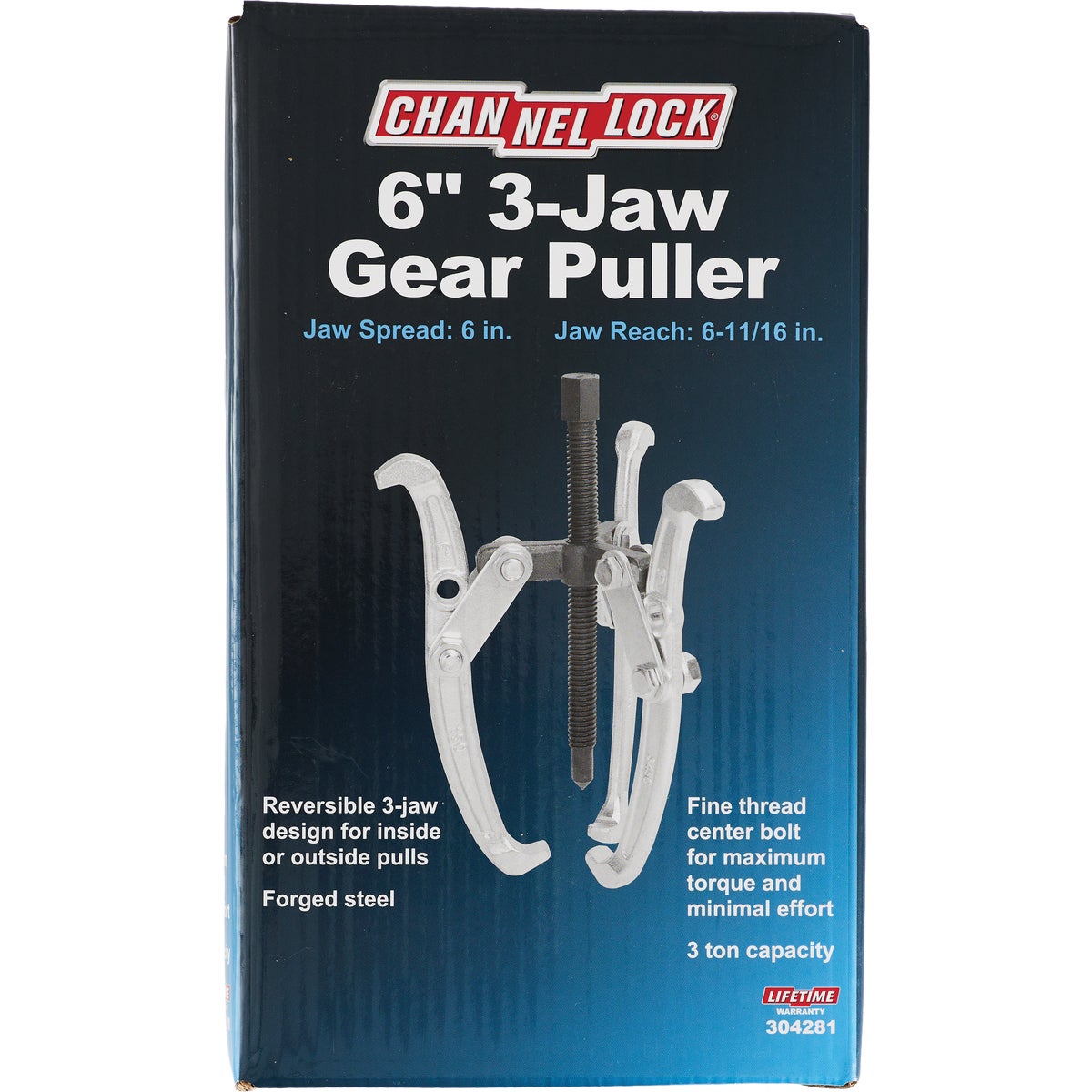 Channellock 6 In. 3-Jaw 3-Ton Capacity Gear Puller Image 2
