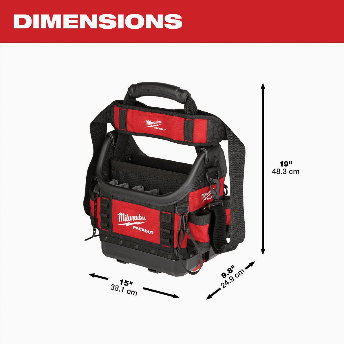 Milwaukee PACKOUT 10 In. Structured Tote Image 4