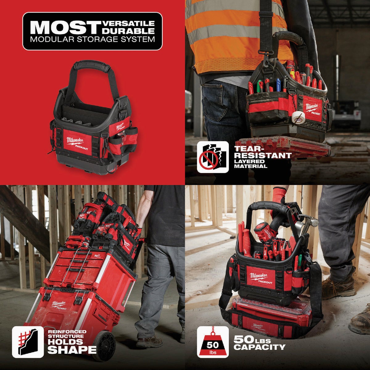 Milwaukee PACKOUT 10 In. Structured Tote Image 2