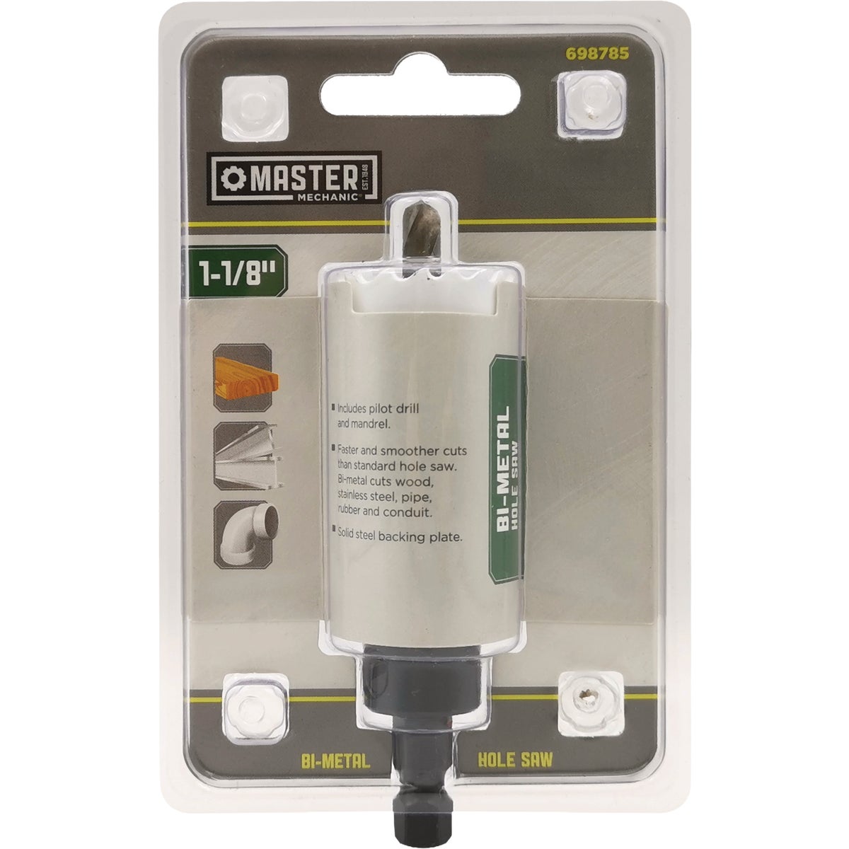 Master Mechanic 1-1/8 In. Bi-Metal Hole Saw Image 1