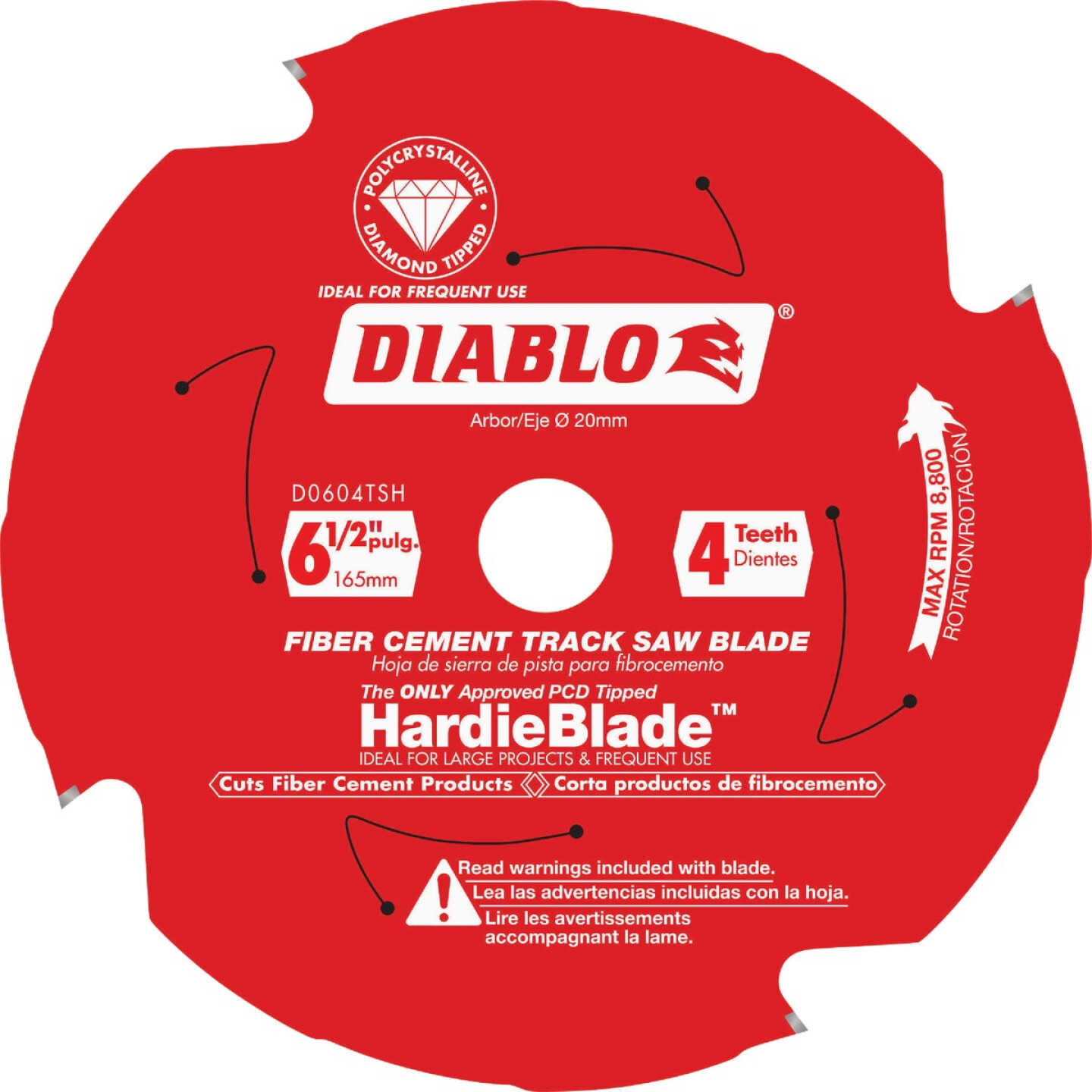 Diablo 6-1/2 In. 4-Tooth Fiber Cement Track Saw Blade Image 1