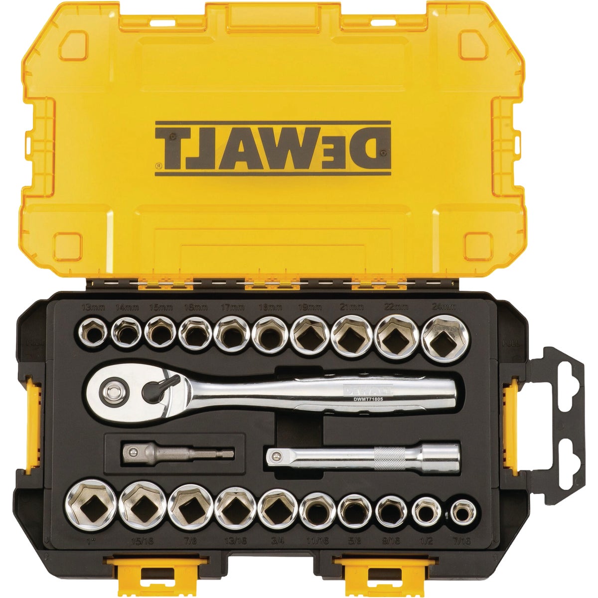 DEWALT 1/2 In. Drive Combination Socket Set with Case (23-Piece) Image 2