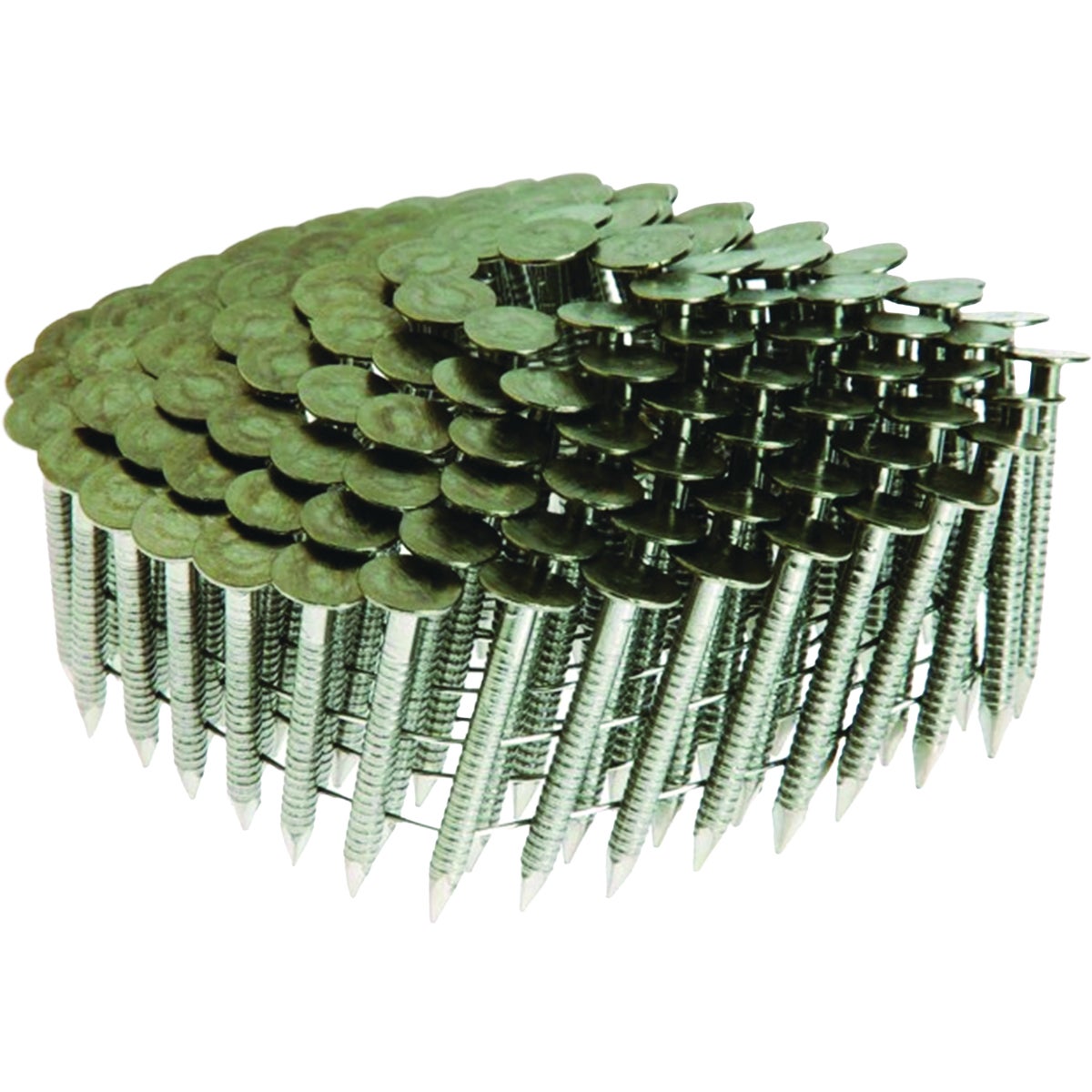 Grip-Rite 1-1/2 In. x 0.120 In. 15 Deg. #304 Stainless Steel Smooth Head Ring Shank Wire Coil Collated Roofing Nail (3600-Count)
