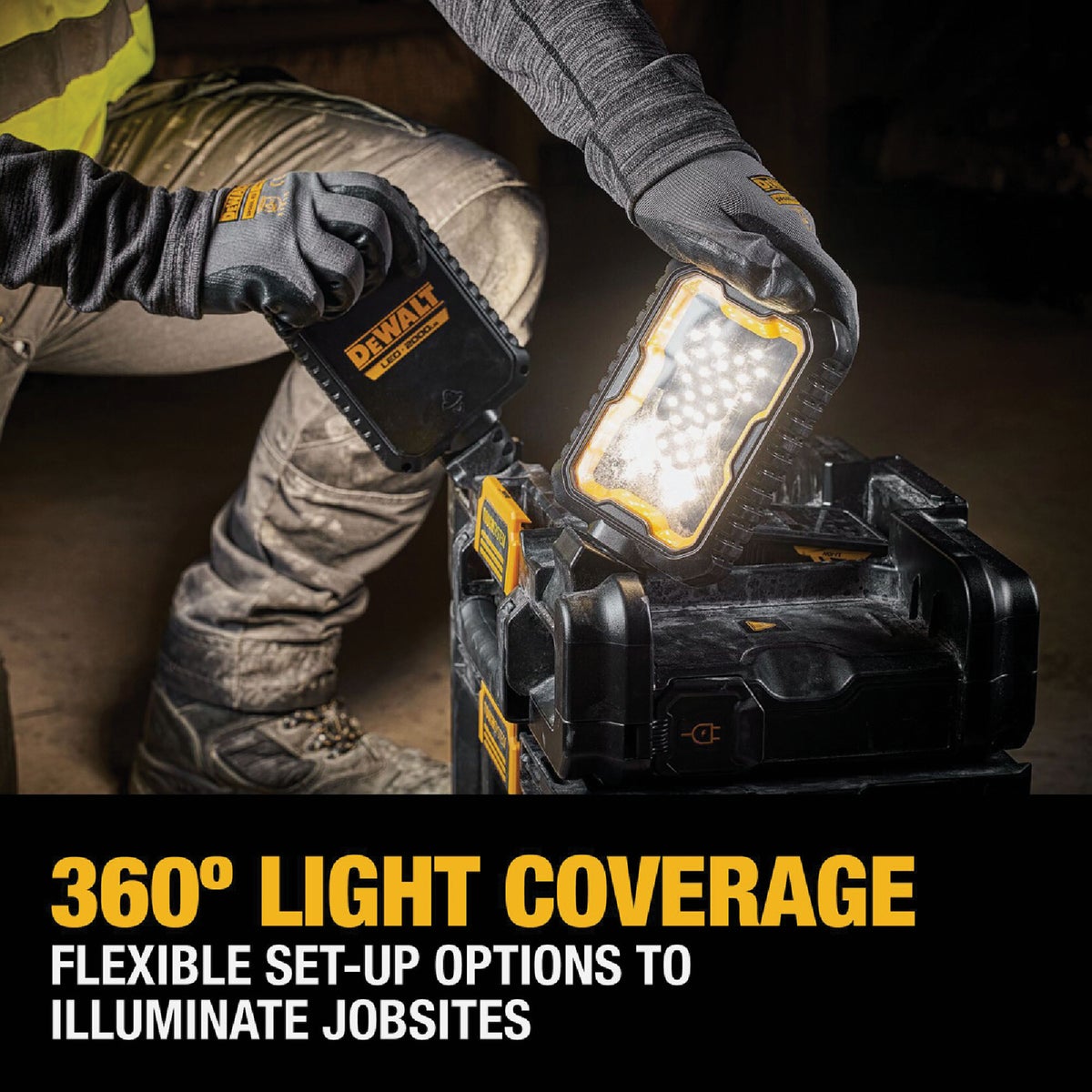 DEWALT ToughSystem 2.0 20V/60V MAX Adjustable Work Light with Storage Tote Image 7