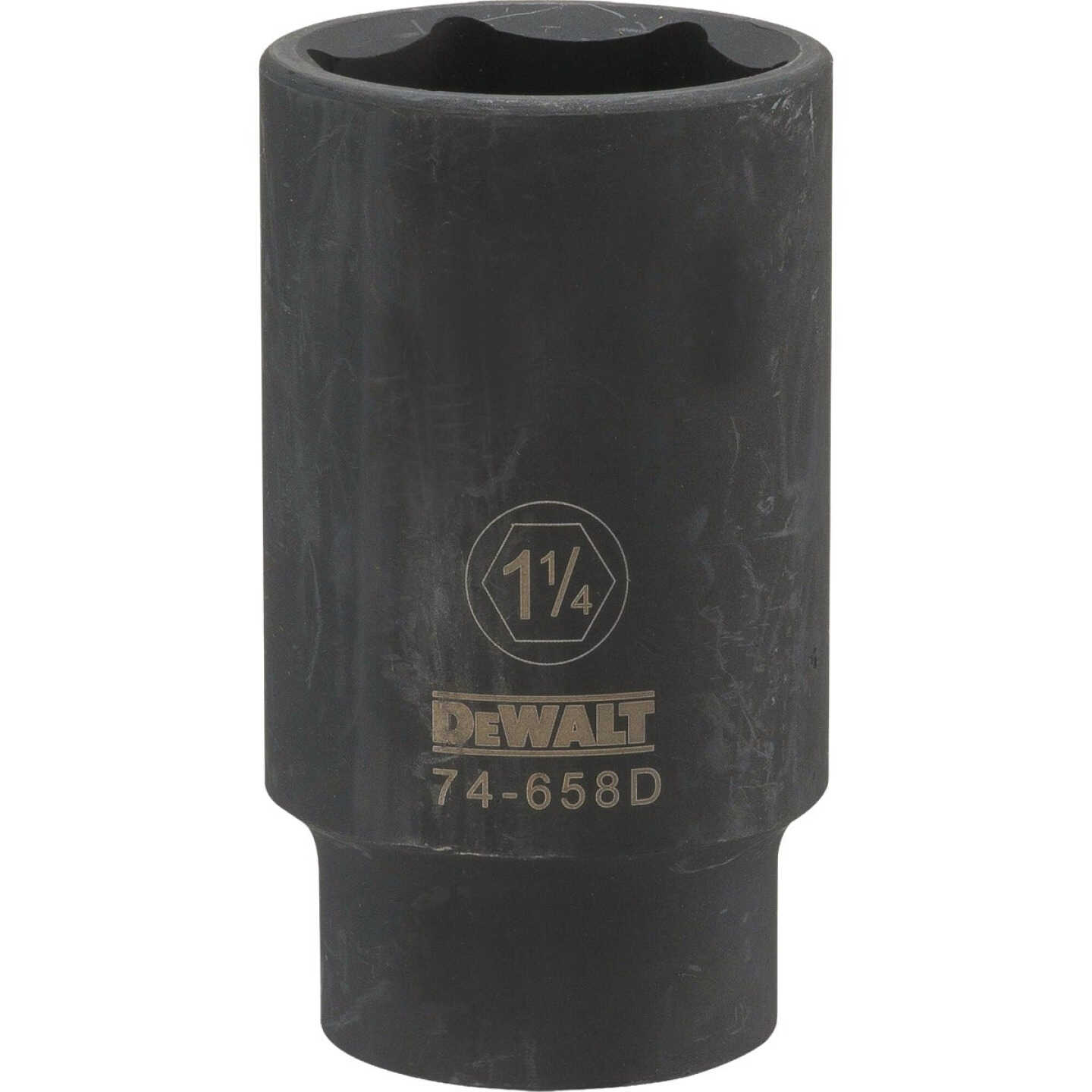 DEWALT 1/2 In. Drive 1-1/4 In. 6-Point Deep Standard Impact Socket Image 1