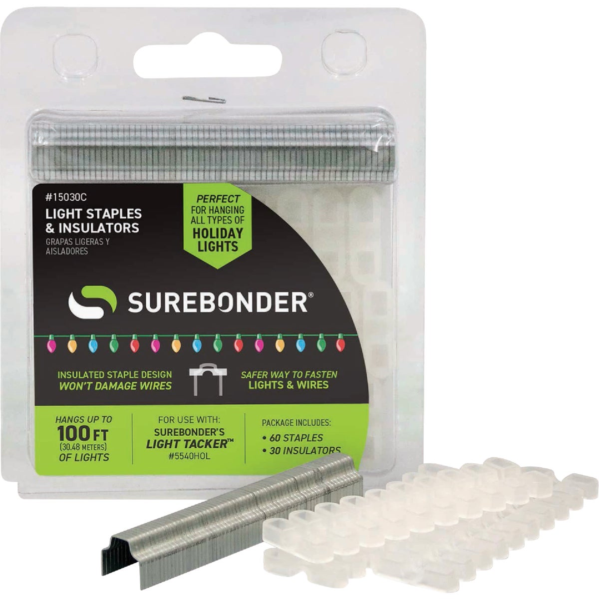 Surebonder Holiday Tacker Staples (60-Pack) with (30) Insulators