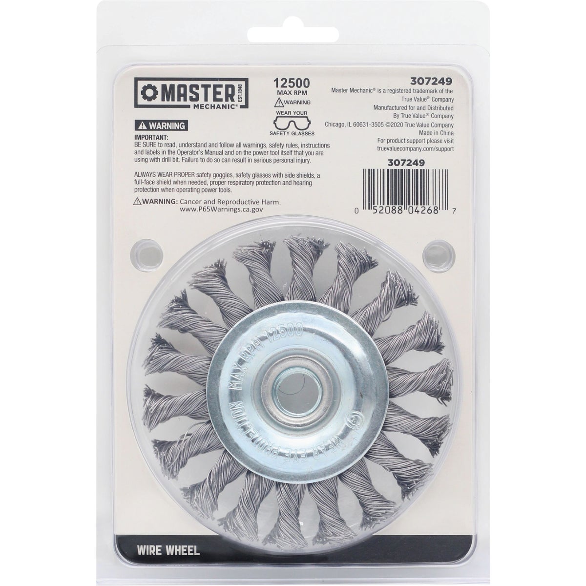 Master Mechanic 4 In. Knotted Drill-Mounted Wire Wheel Brush Image 2