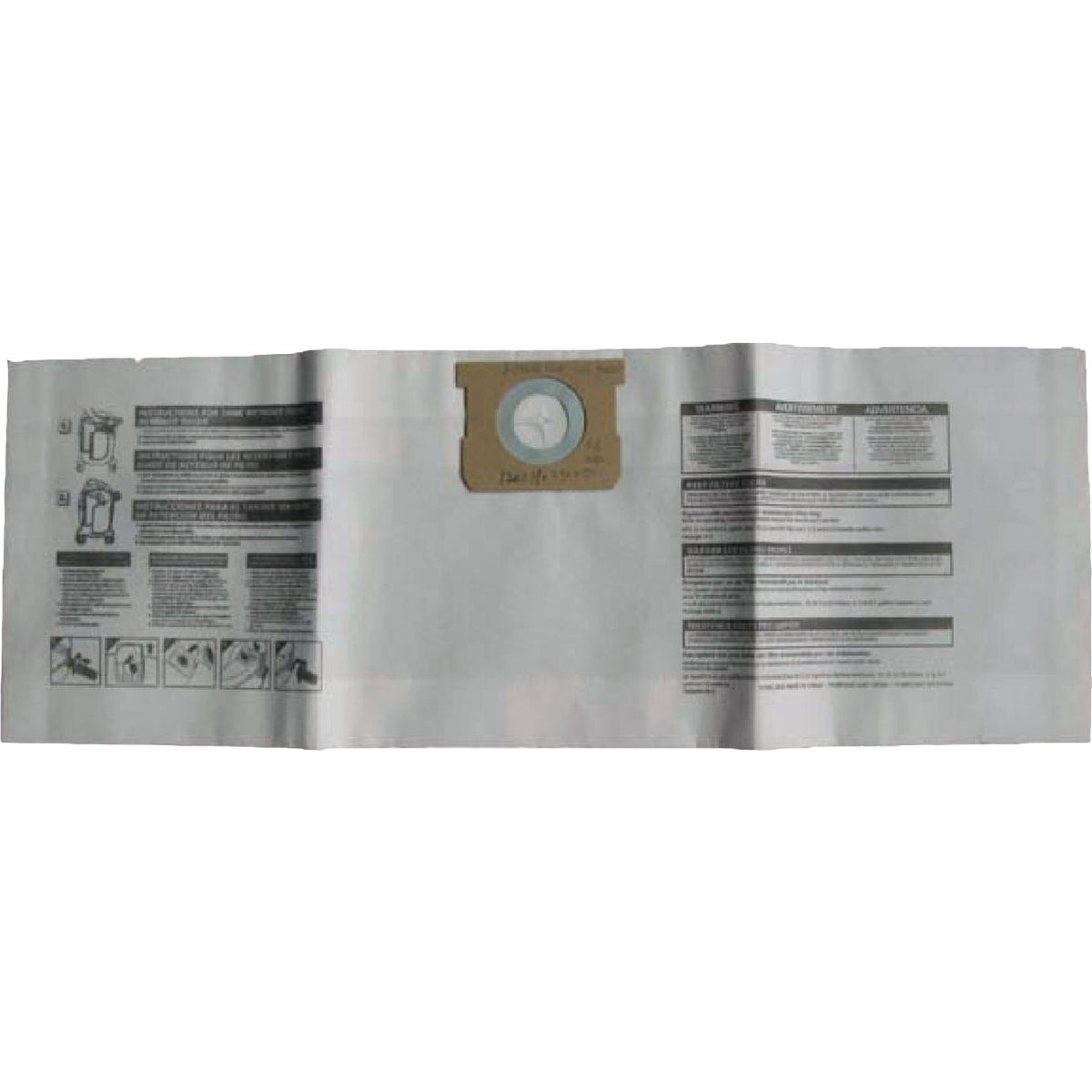 Vacmaster 5 Gal. to 6 Gal. Wet/Dry Vacuum Dust Filter Bag (3-Pack)