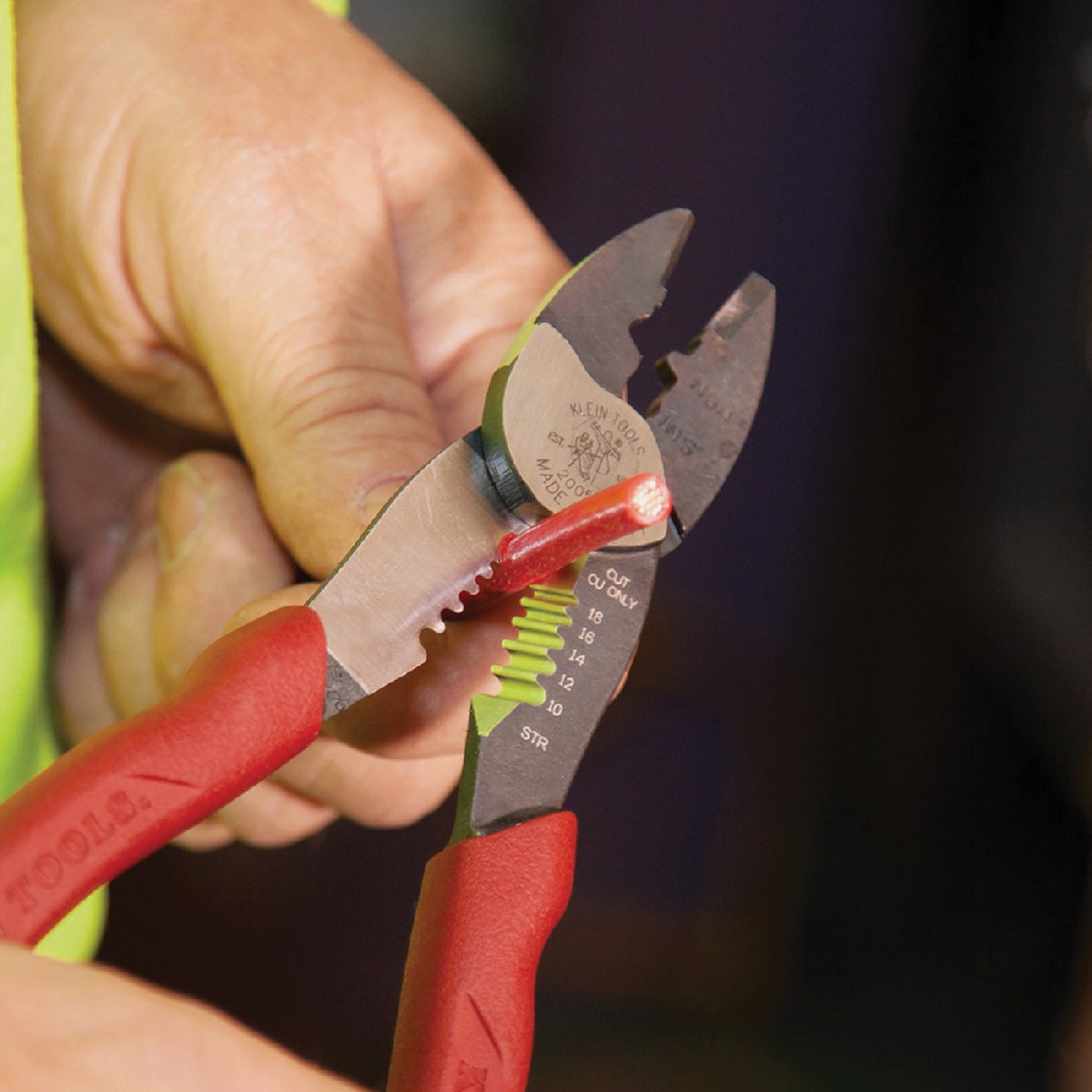 Klein 9 In. Forged Steel Crimper & Stripper/Cutter Image 2