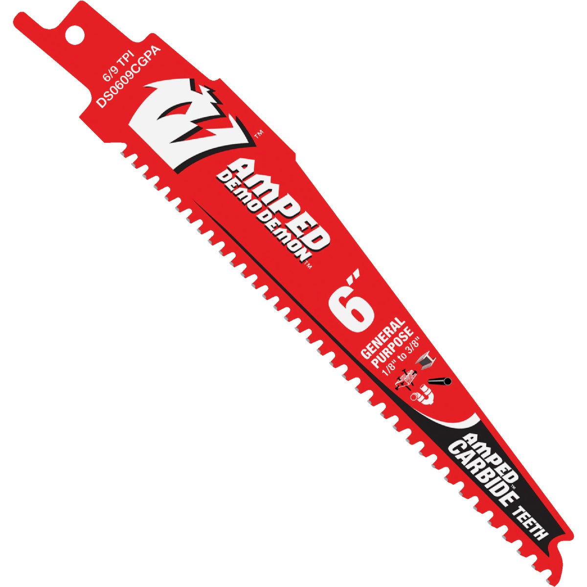 Diablo Demo Demon 6 In. Amped Carbide General Purpose Recirocating Saw Blade Image 1