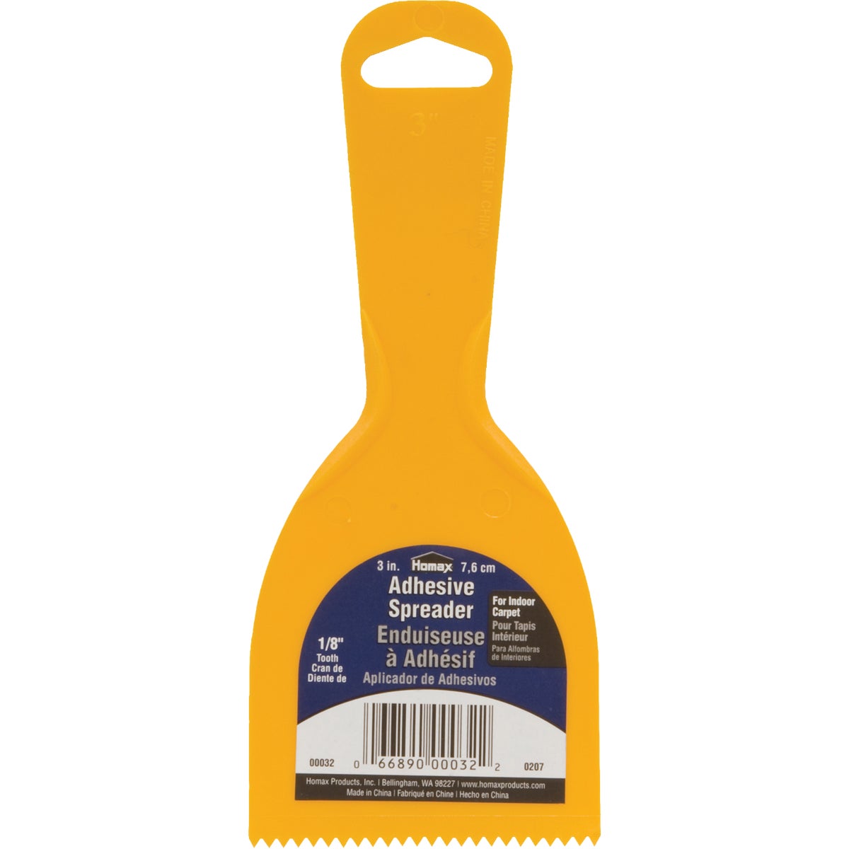 Homax 3 In. 1/8 In. V-Notch Adhesive Spreader