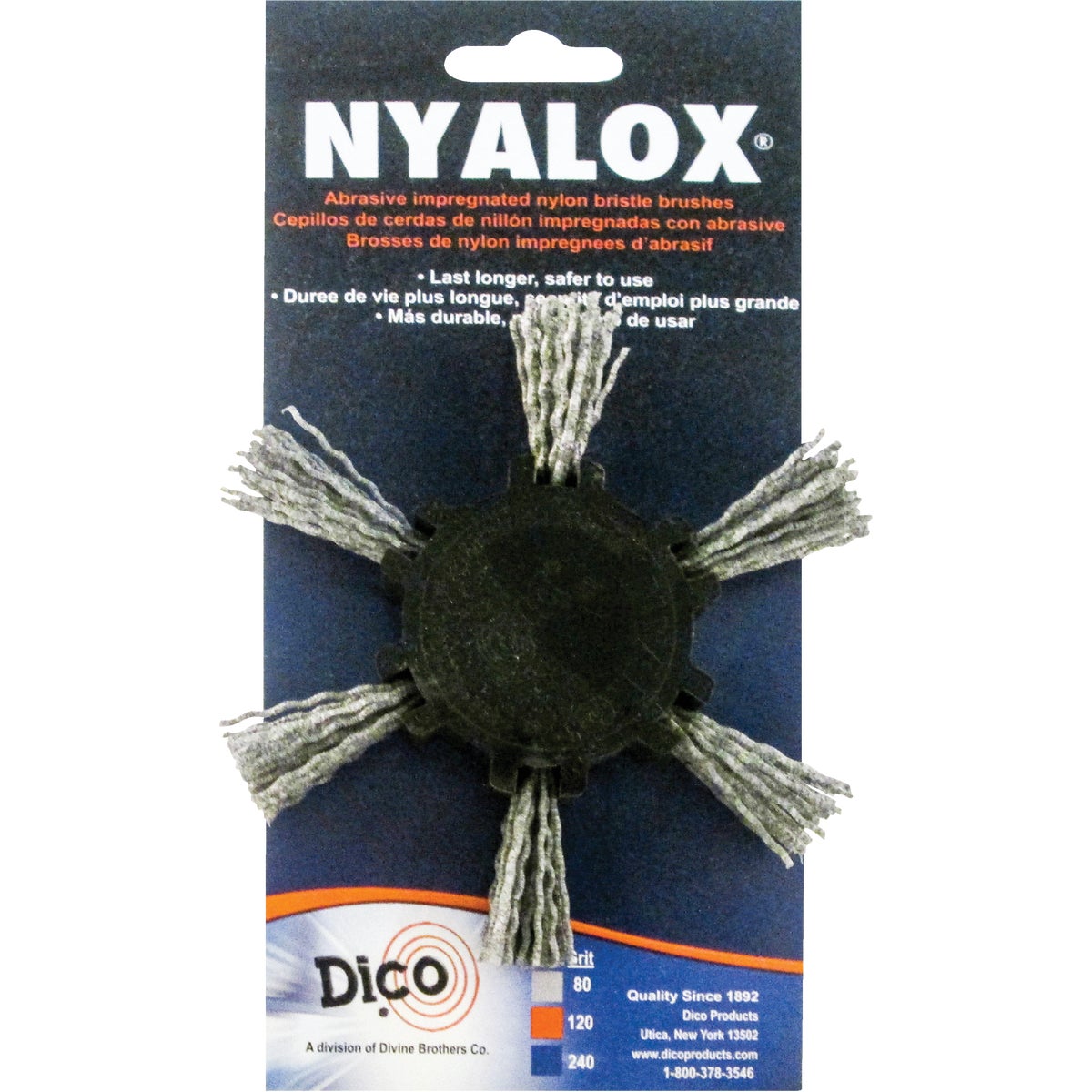 Dico Nyalox 4 In. Grey Coarse Flap Brush