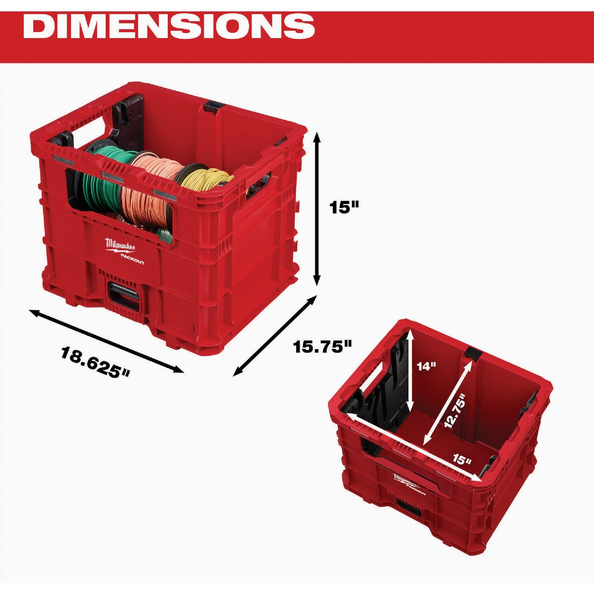 Milwaukee PACKOUT XL Wire Pulling Crate Image 4