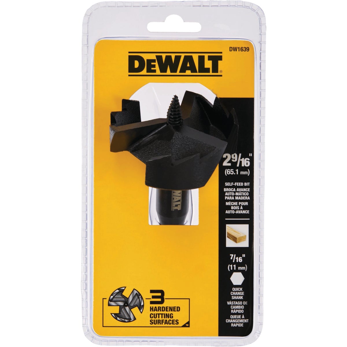 DEWALT 2-9/16 In. Heavy-Duty Self-Feed Wood-Drilling Bit Image 2