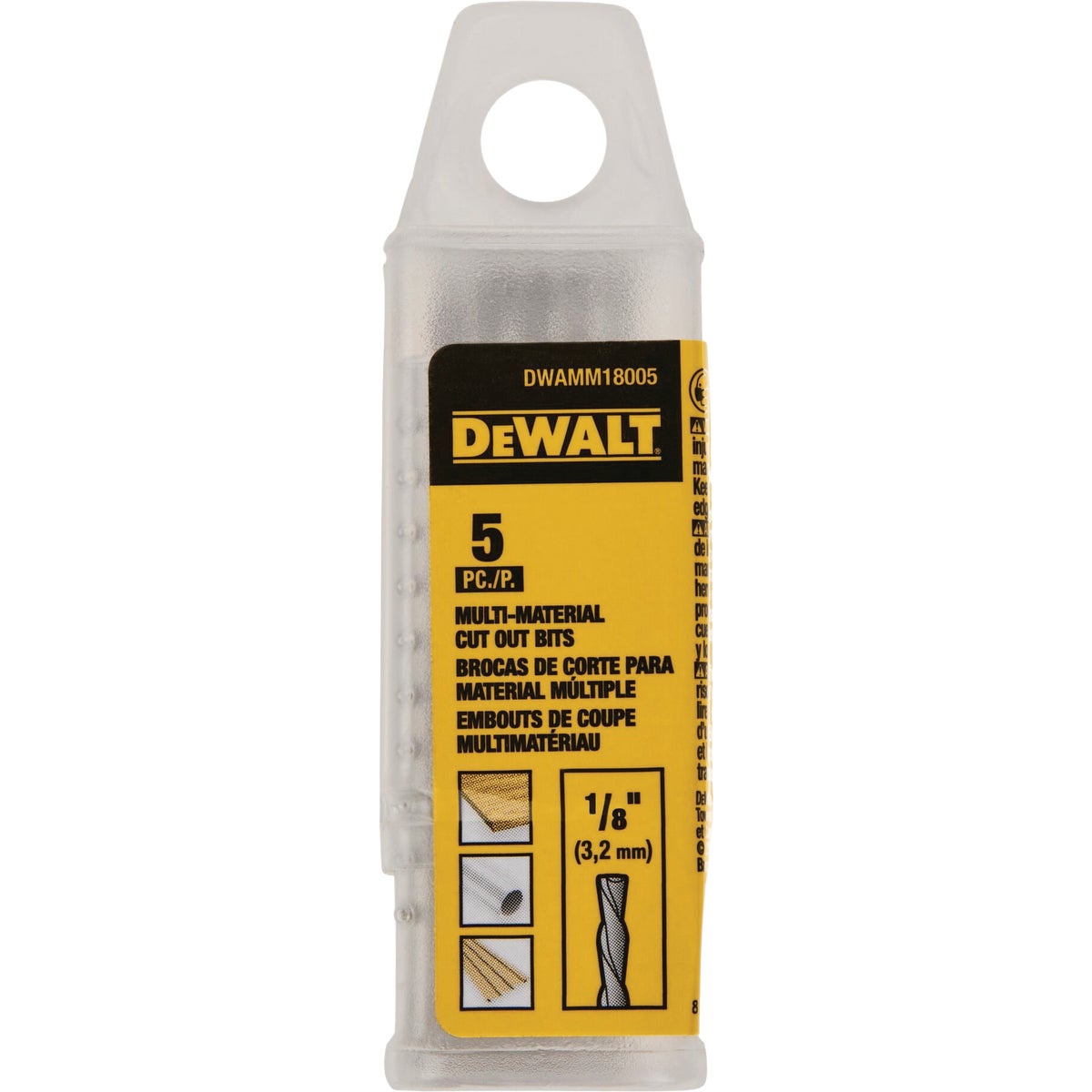 DEWALT 1/8 In. Multi-Material Cut Out Bit (5-Pack)