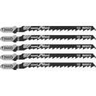 Bosch 4 In. x 6 TPI T-Shank HCS Curved Cut Jig Saw Blade for Fast Wood (5-Pack) Image 1