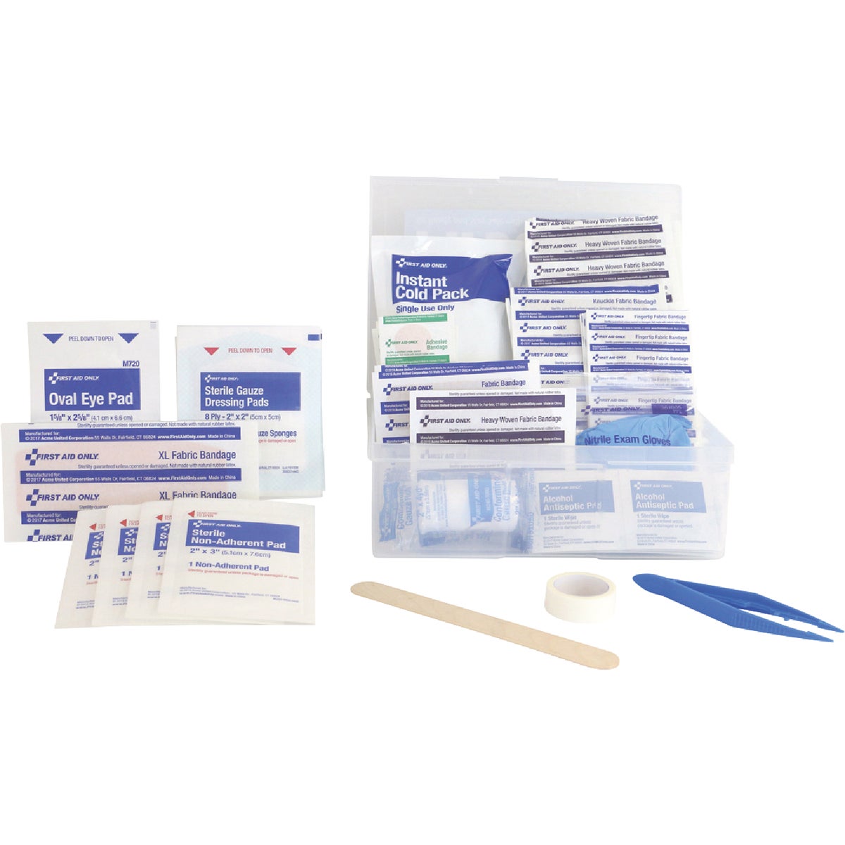 First Aid Only First Aid Kit with Plastic Case (175-Piece) Image 3
