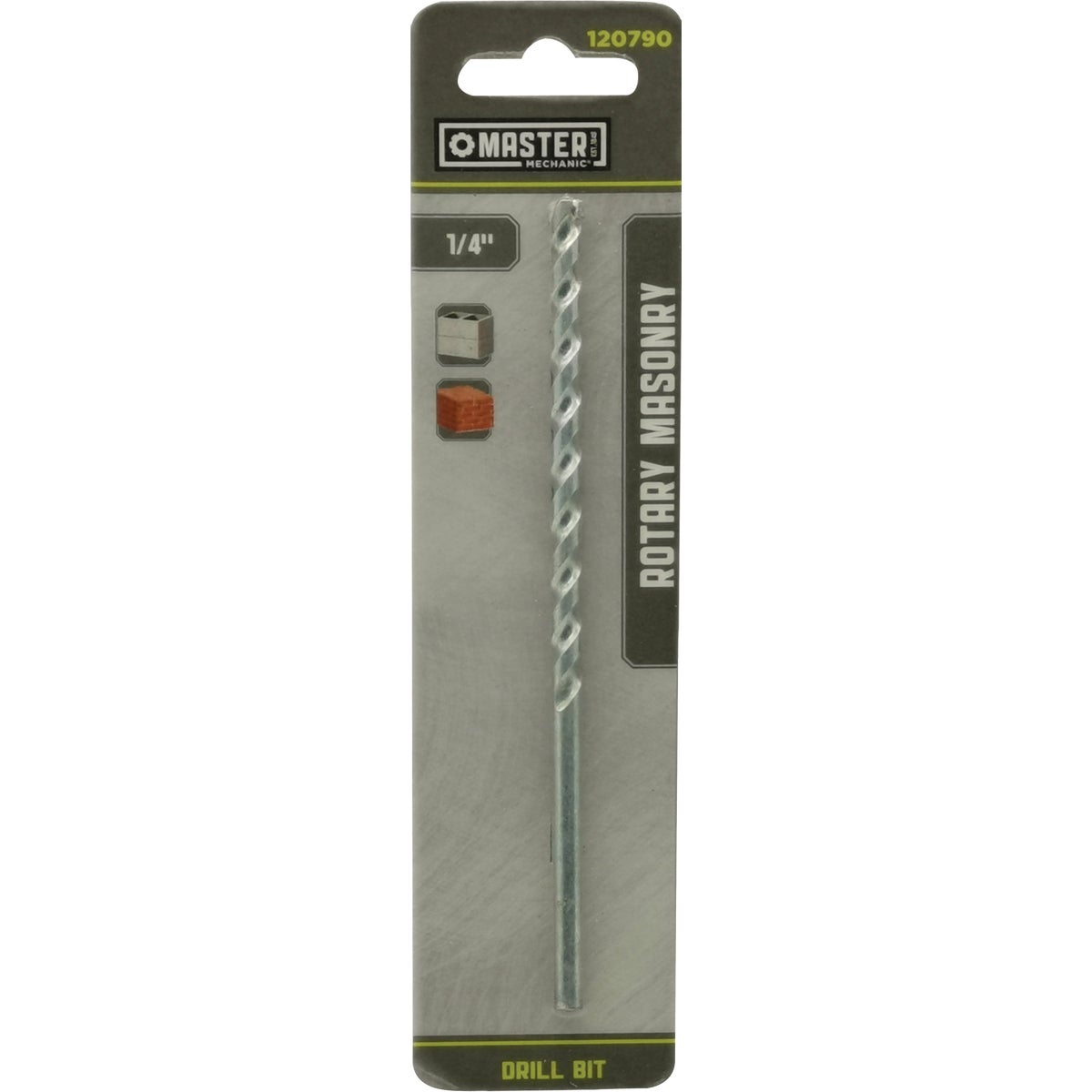 Master Mechanic 1/4 In. x 6 In. Extra Length Masonry Drill Bit