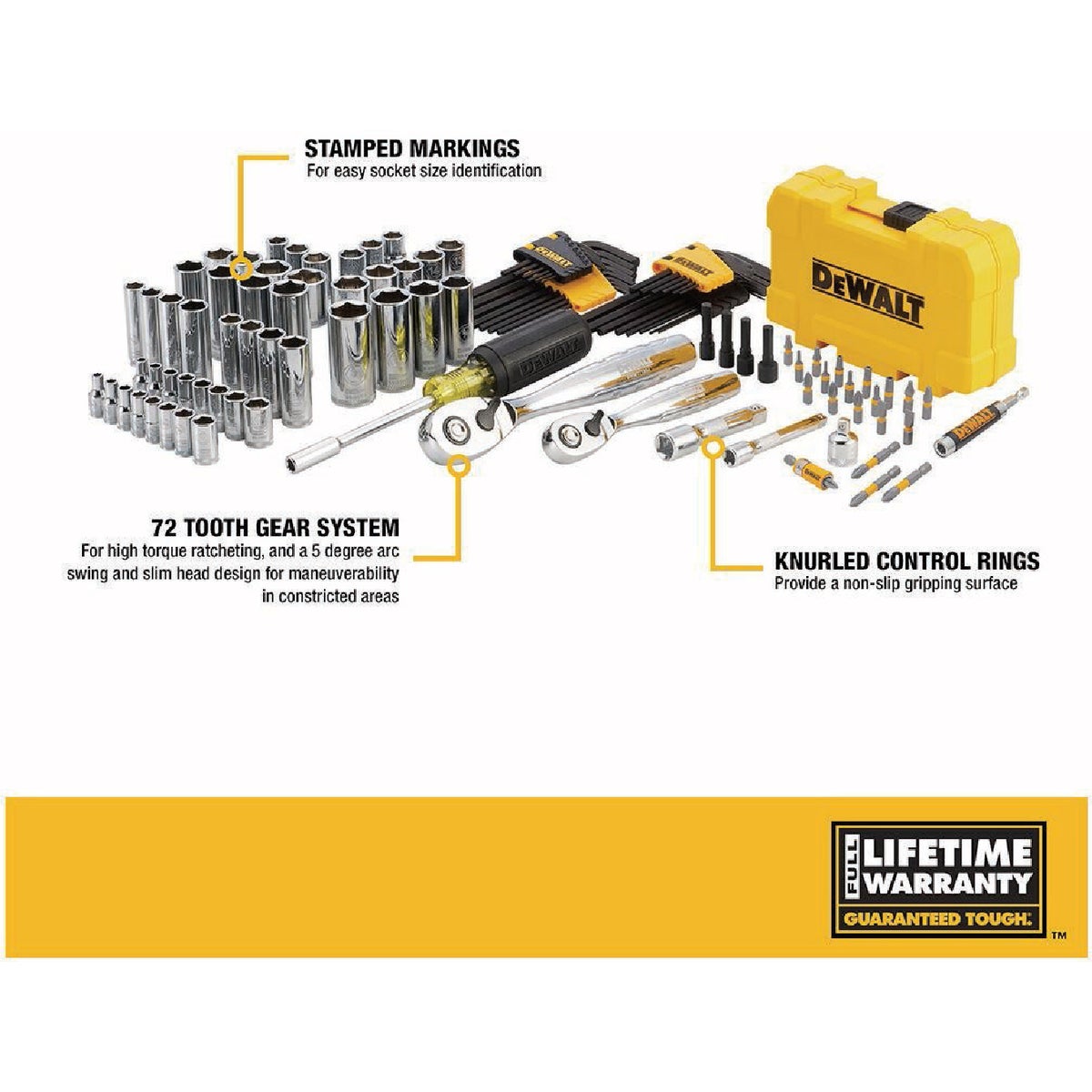 DEWALT Mechanics Tool & Socket Set (108-Piece) Image 2